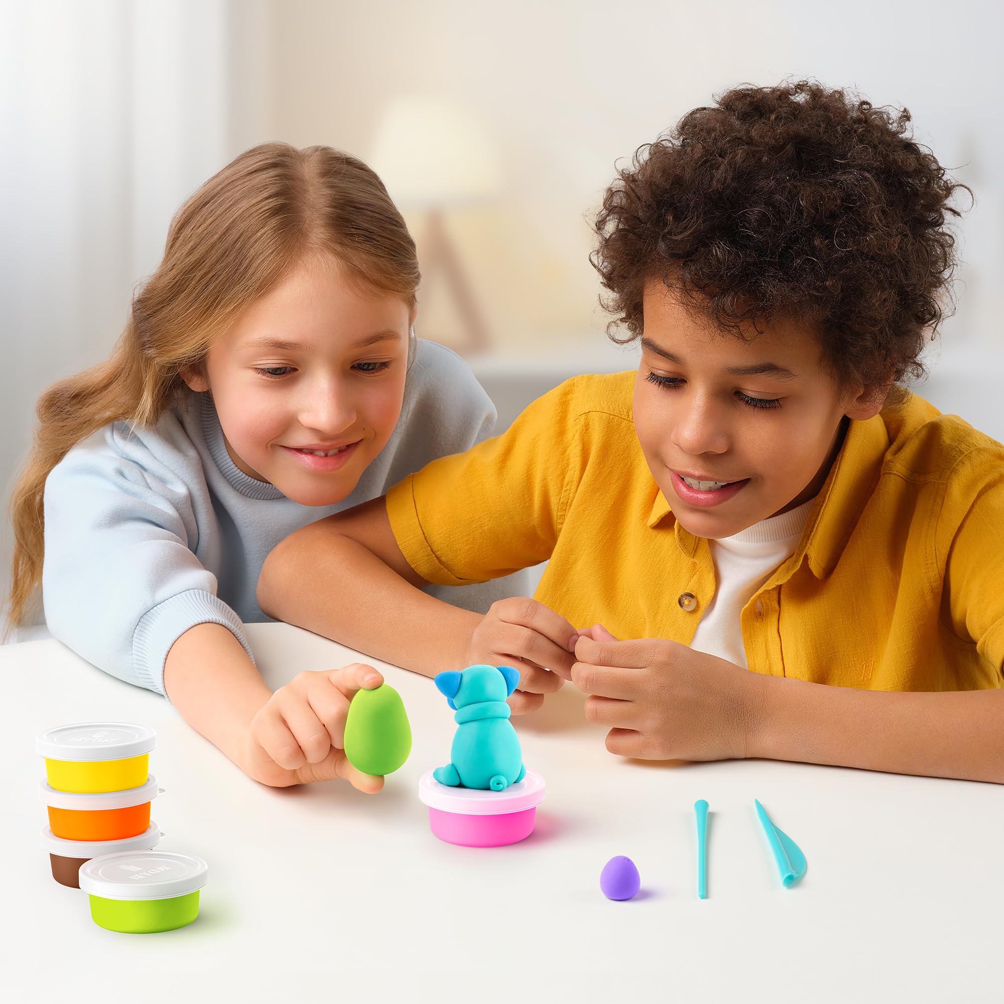 Hey Clay Dog Story - Air-Dry Modeling Clay for Kids with Interactive App - Ages 3+ 9