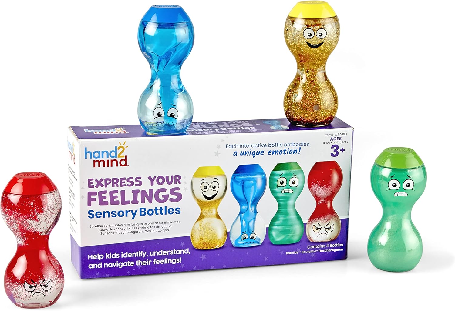 Learning Resources Express Your Feelings Sensory Bottles - Emotional Learning Toy for Ages 3+