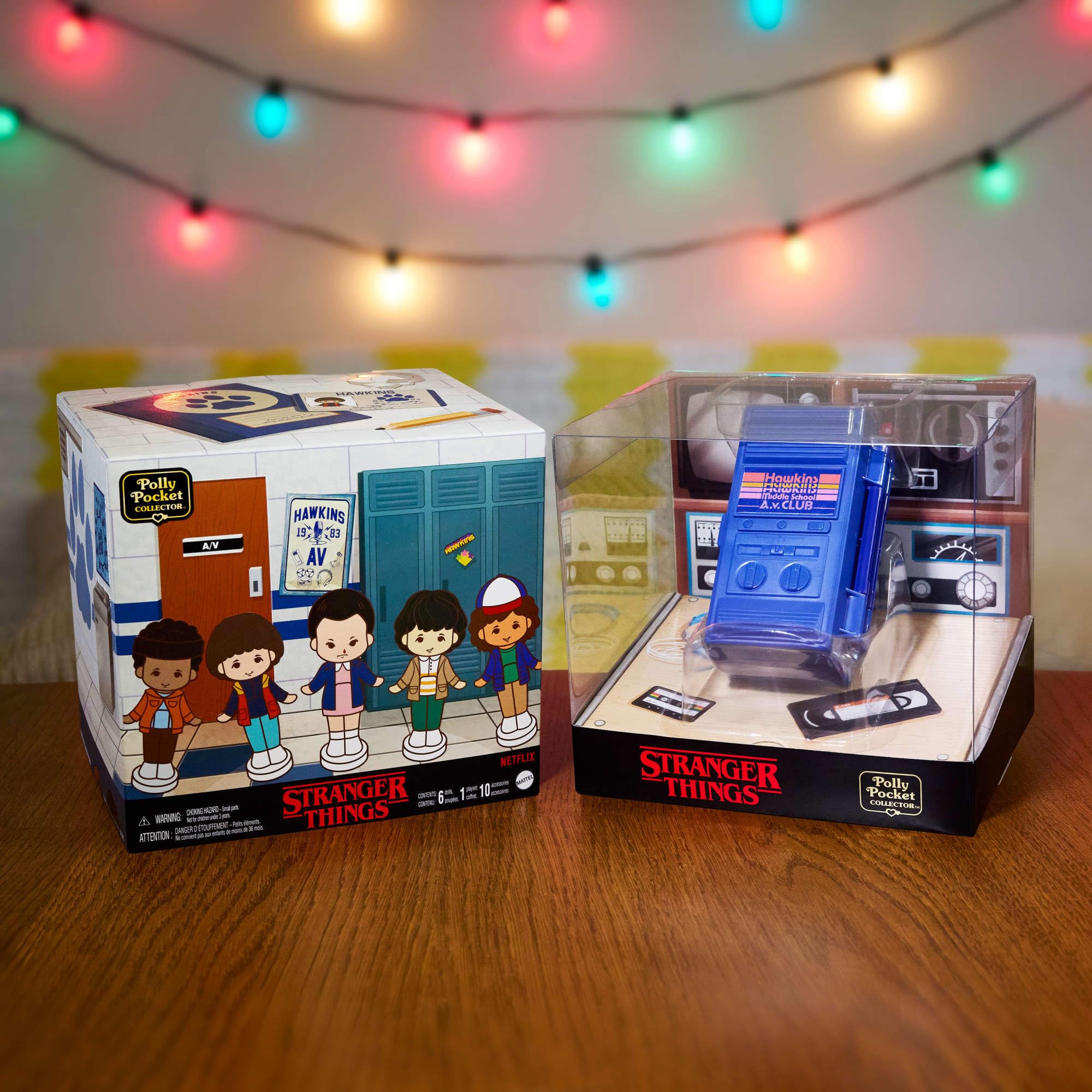 Polly Pocket Stranger Things Collector Playset - Walkie Talkie Compact with 6 Character Dolls & 10 Accessories, Ages 4-10 4