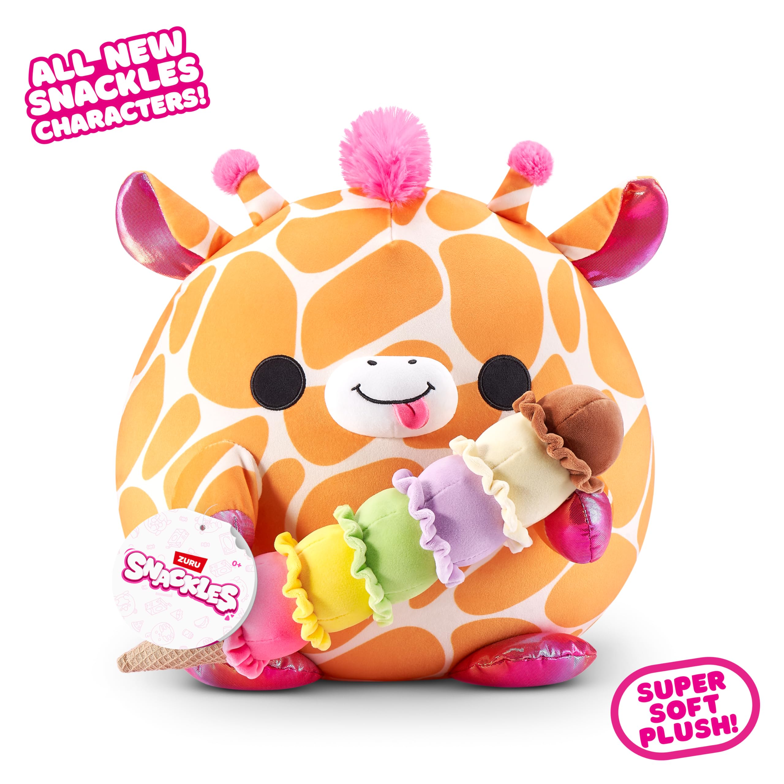 Snackles 14-inch Non-Licensed Series 1 Plush Doll - LOLA by ZURU, Soft Huggable Collectible 3