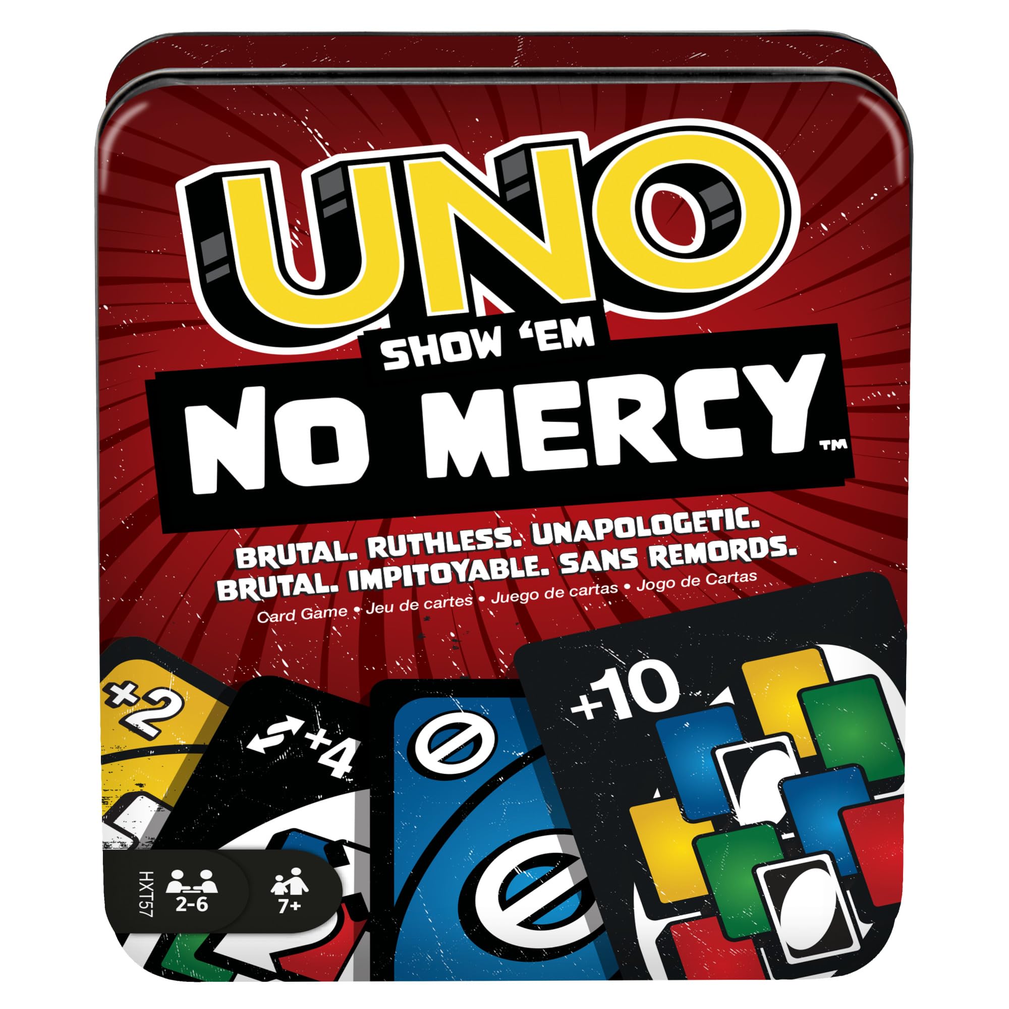 Mattel Games UNO Show 'em No Mercy Card Game in Travel Tin