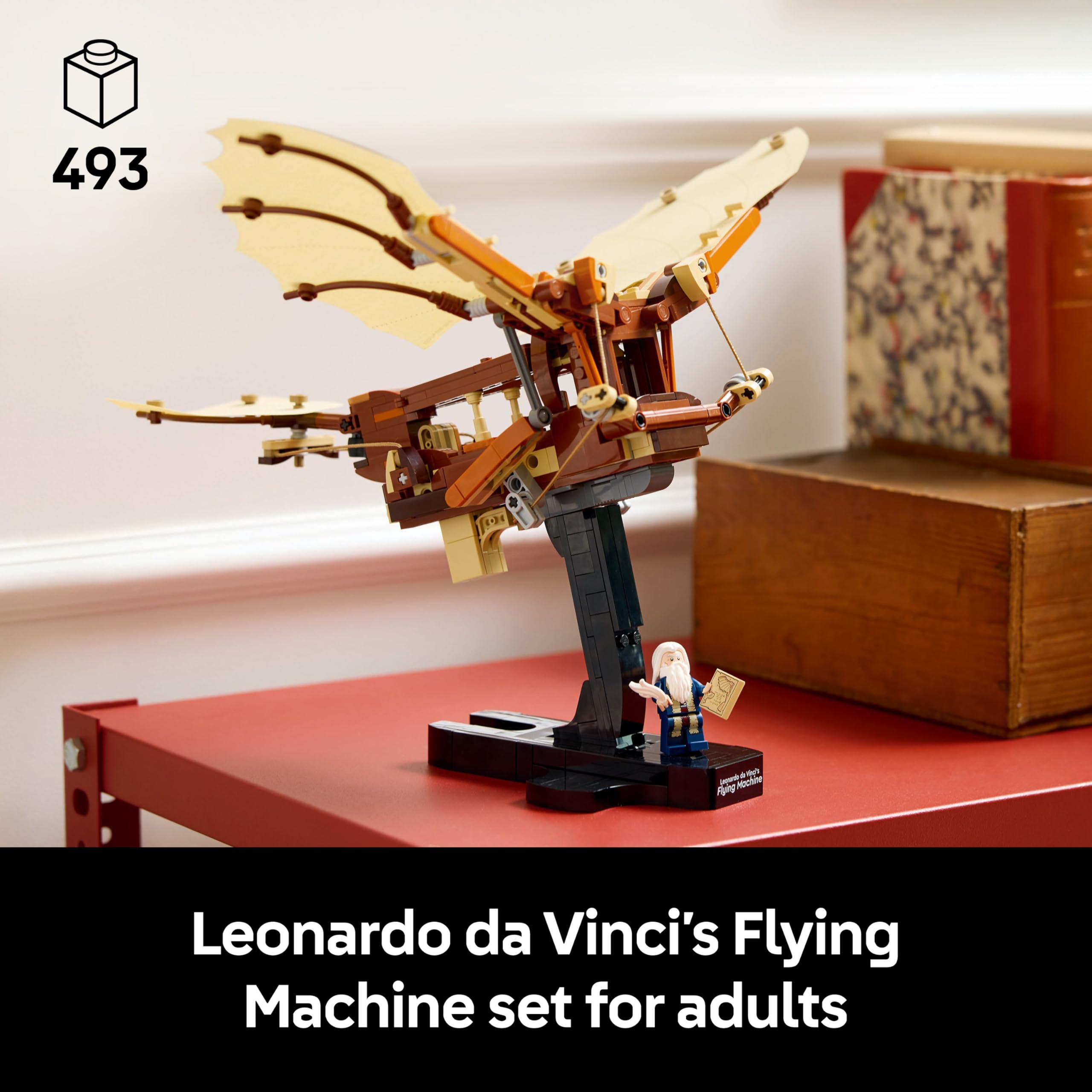 LEGO Icons Leonardo da Vinci’s Flying Machine Building Set - 493-Piece Adult Model with Minifigure 8