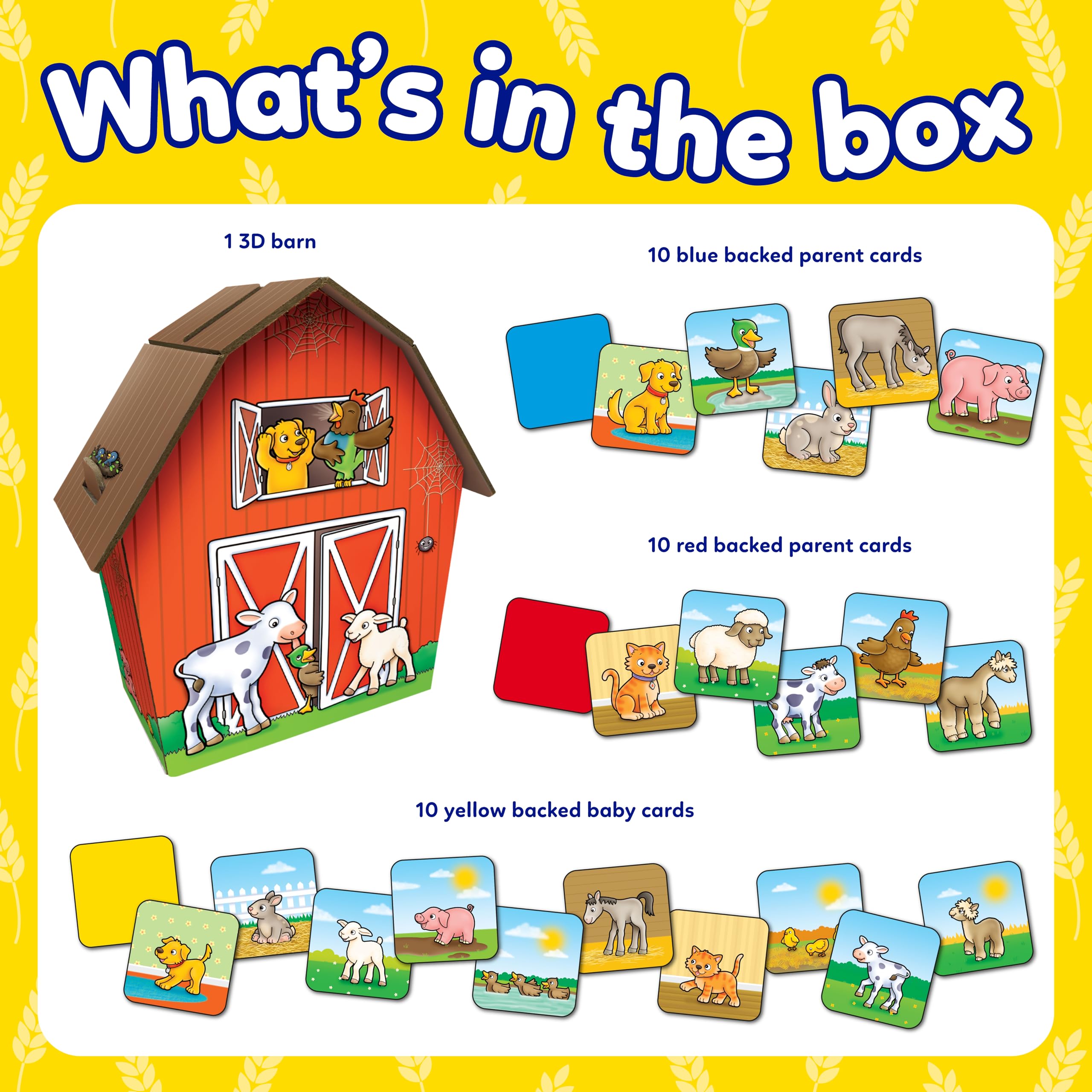 Orchard Toys Farmyard Families Game - Matching & Posting Game for Ages 2+ | 1-4 Players