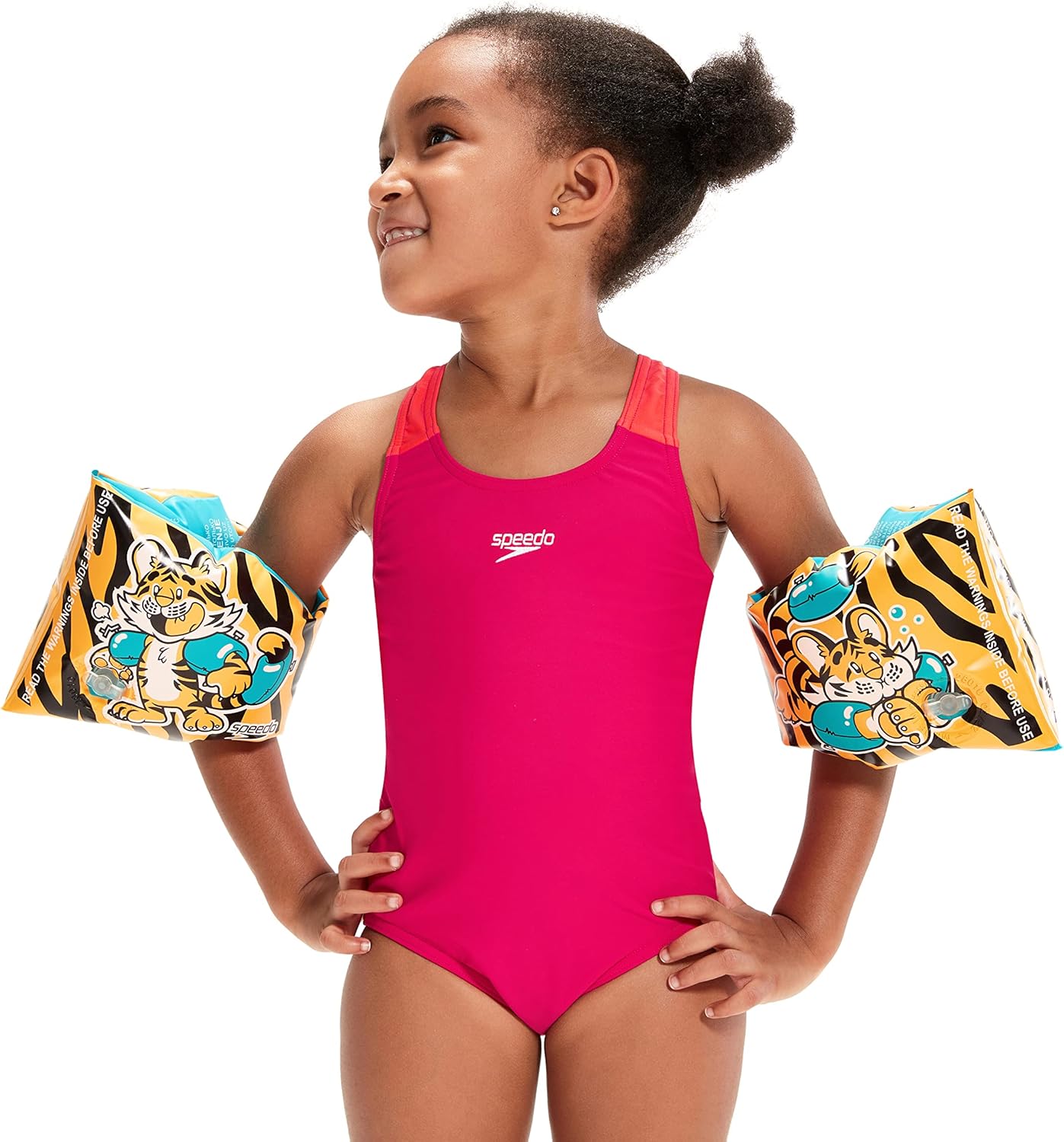 Aanadi the Bengali Tiger Cub Printed Armbands - Orange 3