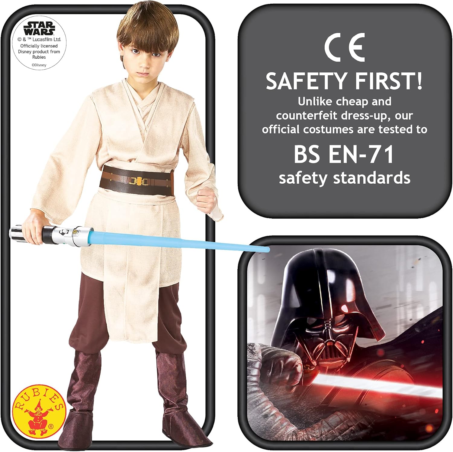 Disney Star Wars Jedi Deluxe Costume - Tunic, Trousers & Belt for Kids 5