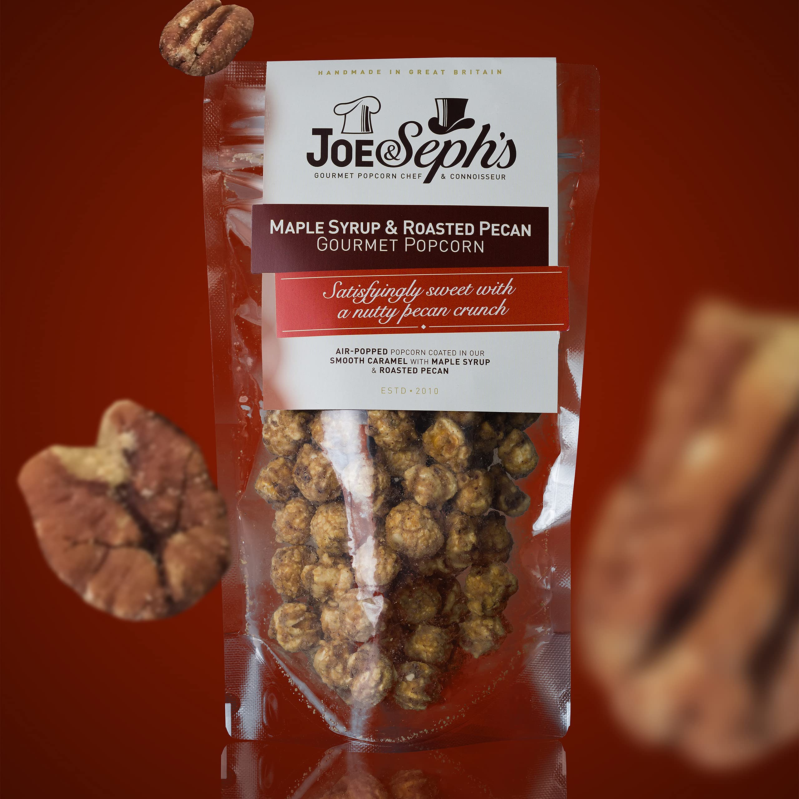 Joe & Seph's Maple Syrup & Roasted Pecan Gourmet Popcorn (80g) - Gluten Free, Vegetarian, Air-Popped Sweet Snack 3