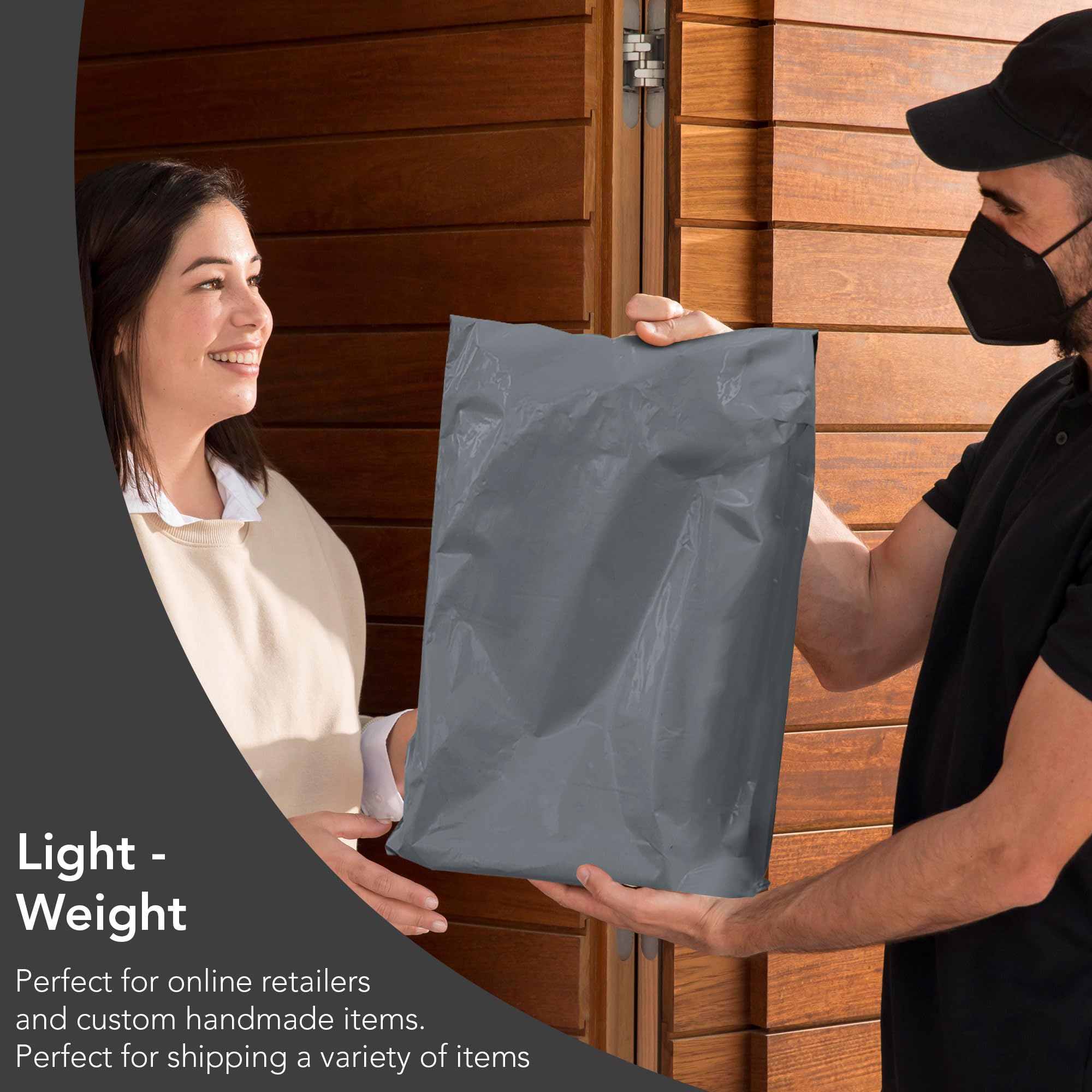 iSOUL Padded Envelope Mailers - 50 Mixed Grey Parcel Bags | Self-Seal | Water & Dirt Resistant 5