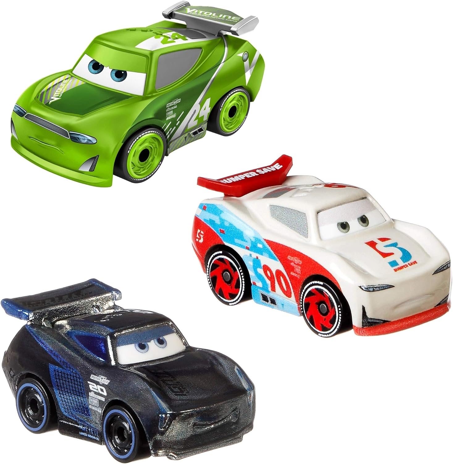 Disney and Pixar Cars Mini Racers 3-Pack - Metal Die-Cast Toy Vehicles for Kids 3+ 8