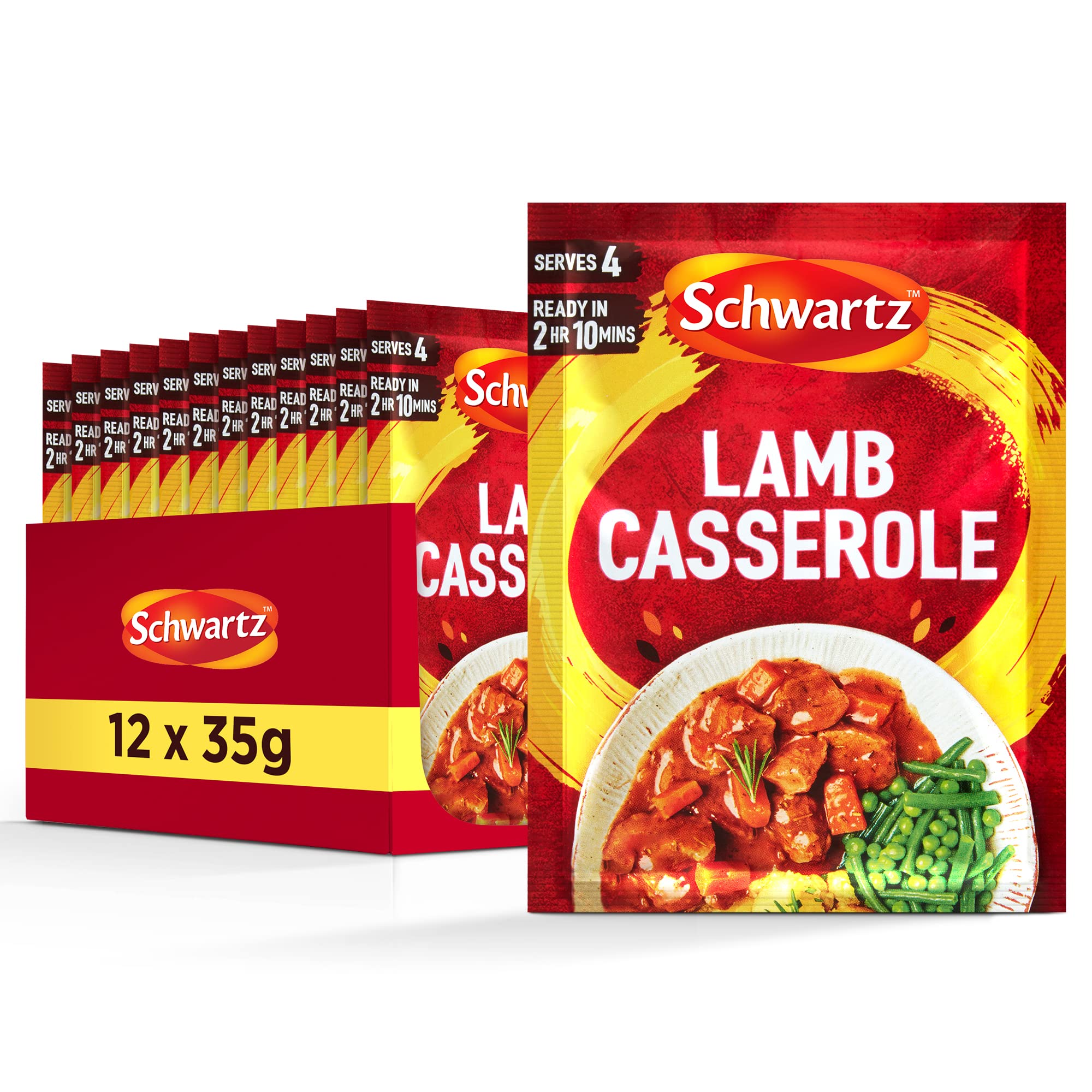 Schwartz Classic Lamb Casserole Recipe Mix 35 G | Pack of 12 | No Artificial Colours or Flavourings | No Added Preservatives or MSG | Suitable for Vegetarians