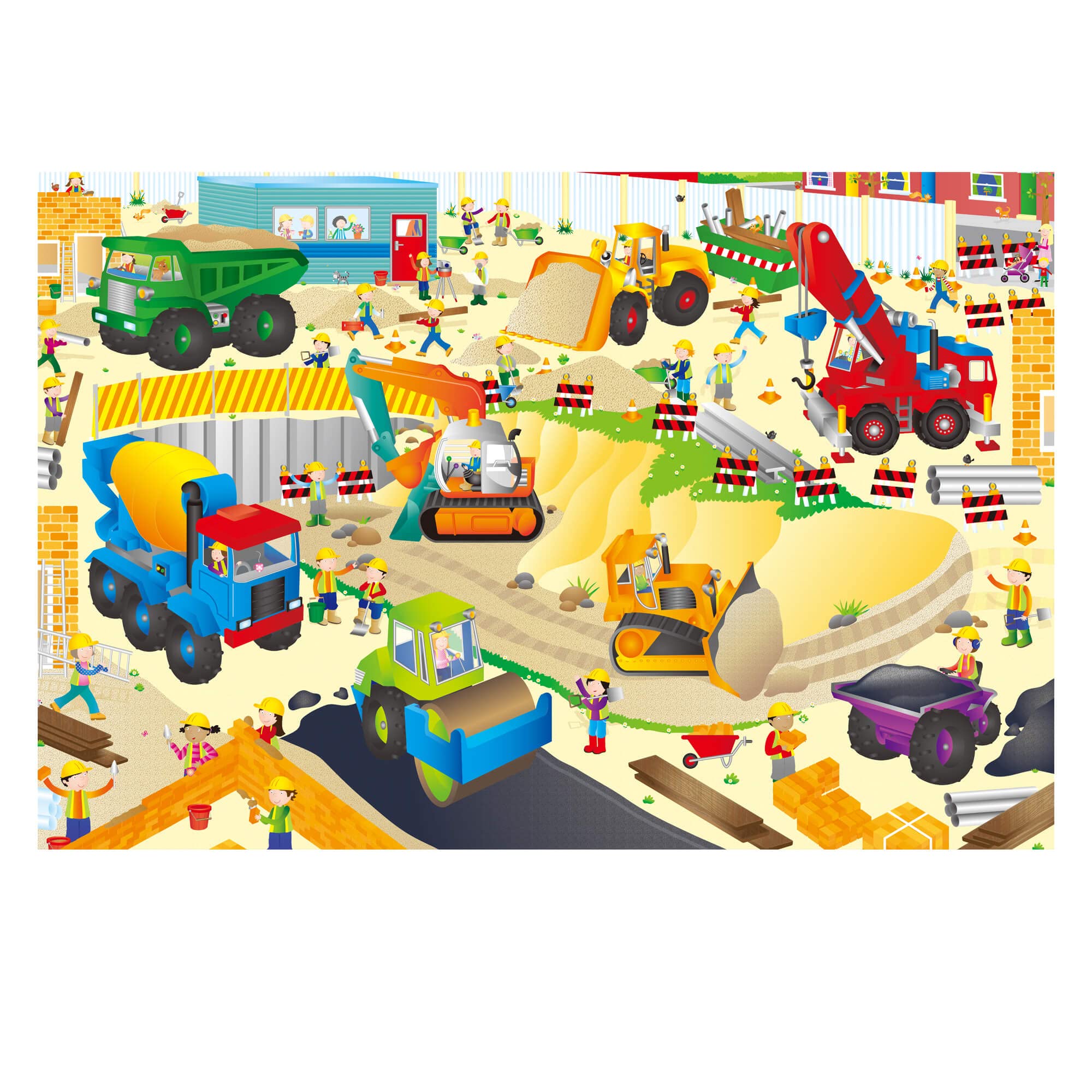 Galt Construction Site Giant Floor Puzzle - 30 Pieces, Ages 3+