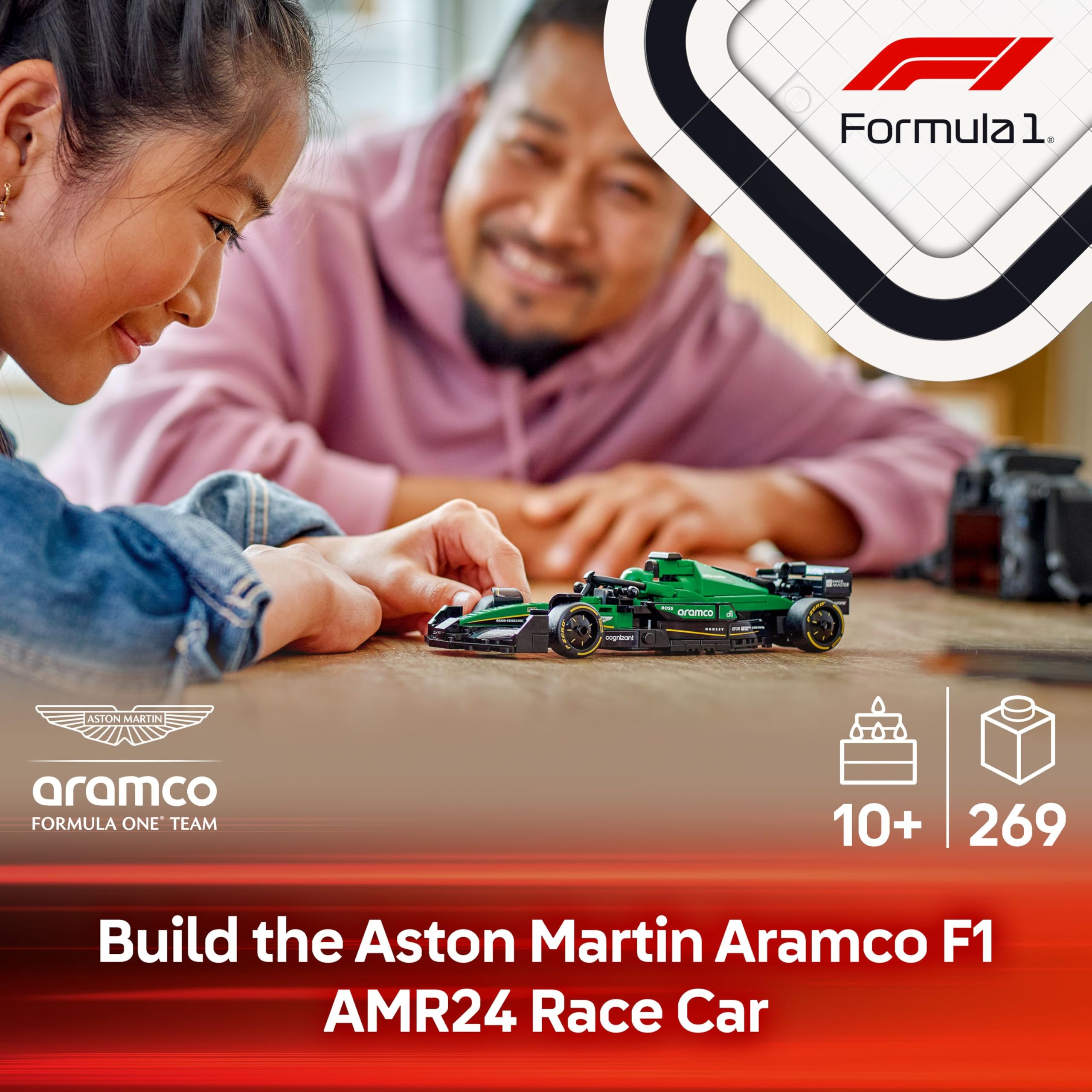 LEGO Speed Champions Aston Martin Aramco F1 AMR24 Race Car Set 77245 | Ages 10+ | Multicolor Plastic 2