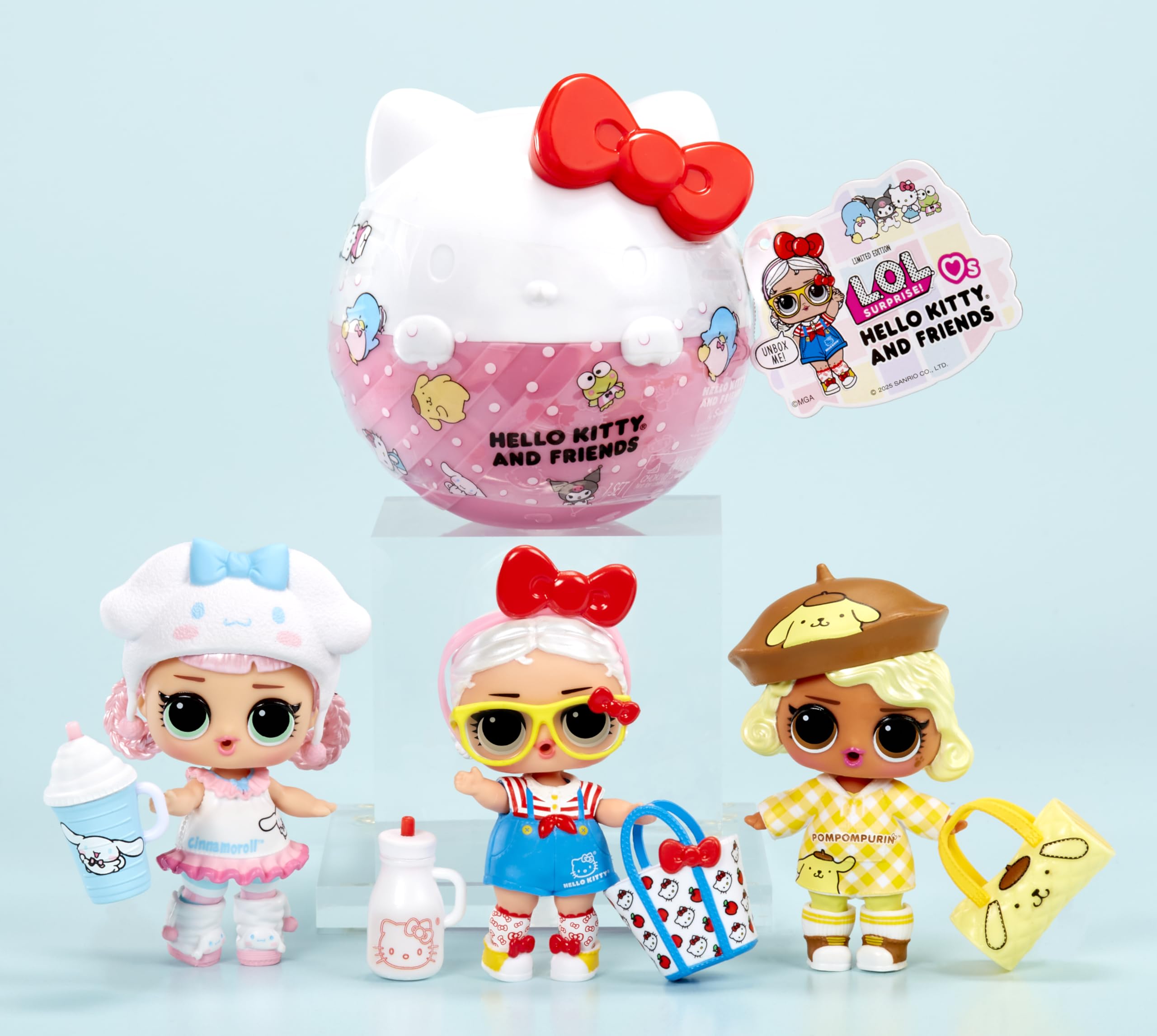 L.O.L. Surprise! Loves Hello Kitty and Friends Tots - 1 Doll with Fashions & Accessories, 8-Piece Playset 8