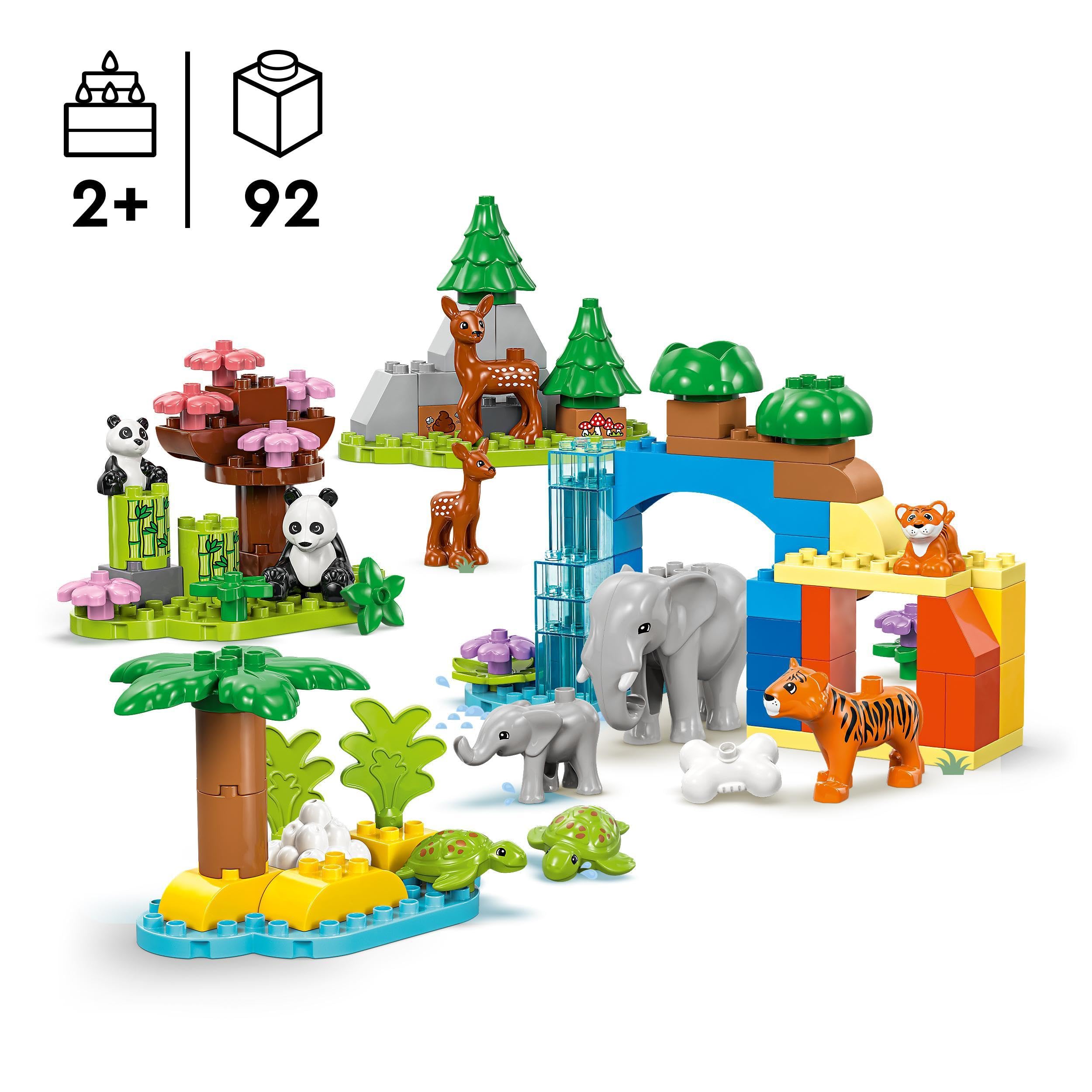 LEGO DUPLO 3in1 Wild Animal Families Set 10446 | Toddler Learning Toy for Ages 2+