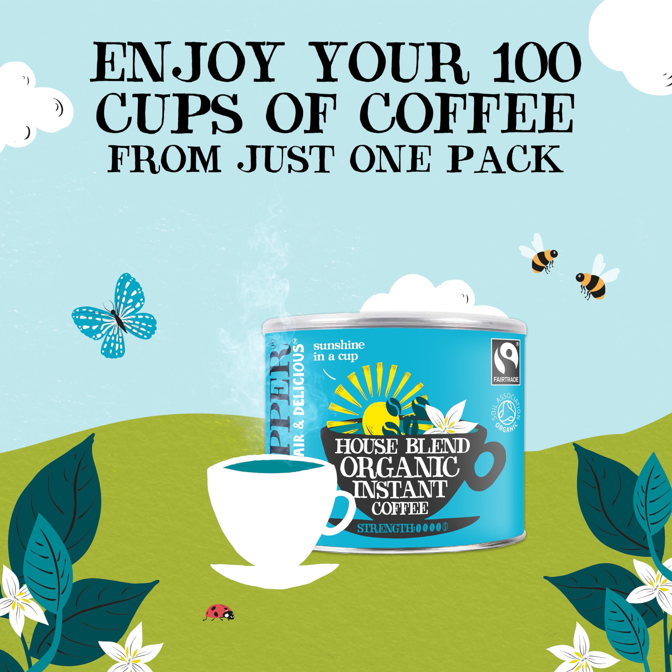 Clipper - Organic Medium Roast Arabica Instant Coffee 500g Refill 7