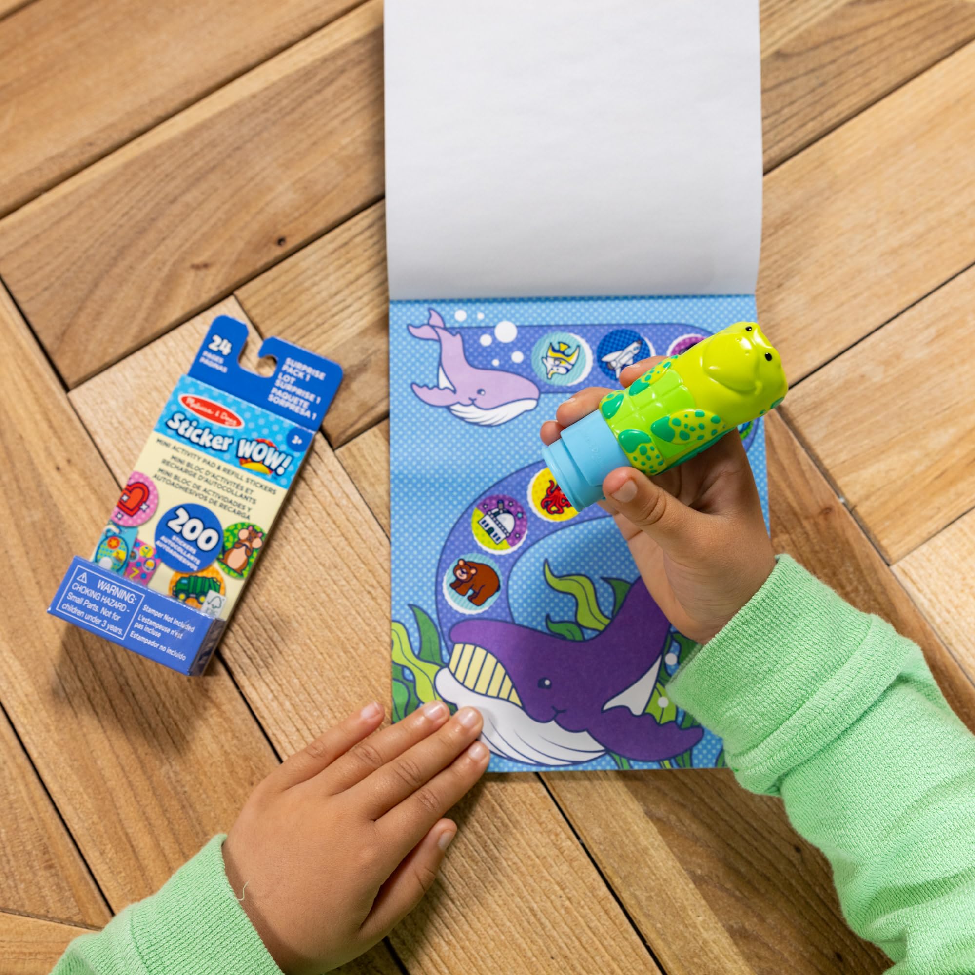 Melissa & Doug Sticker WOW Sea Turtle Bundle - 500 Stickers, 2 Activity Pads | Ages 3-7