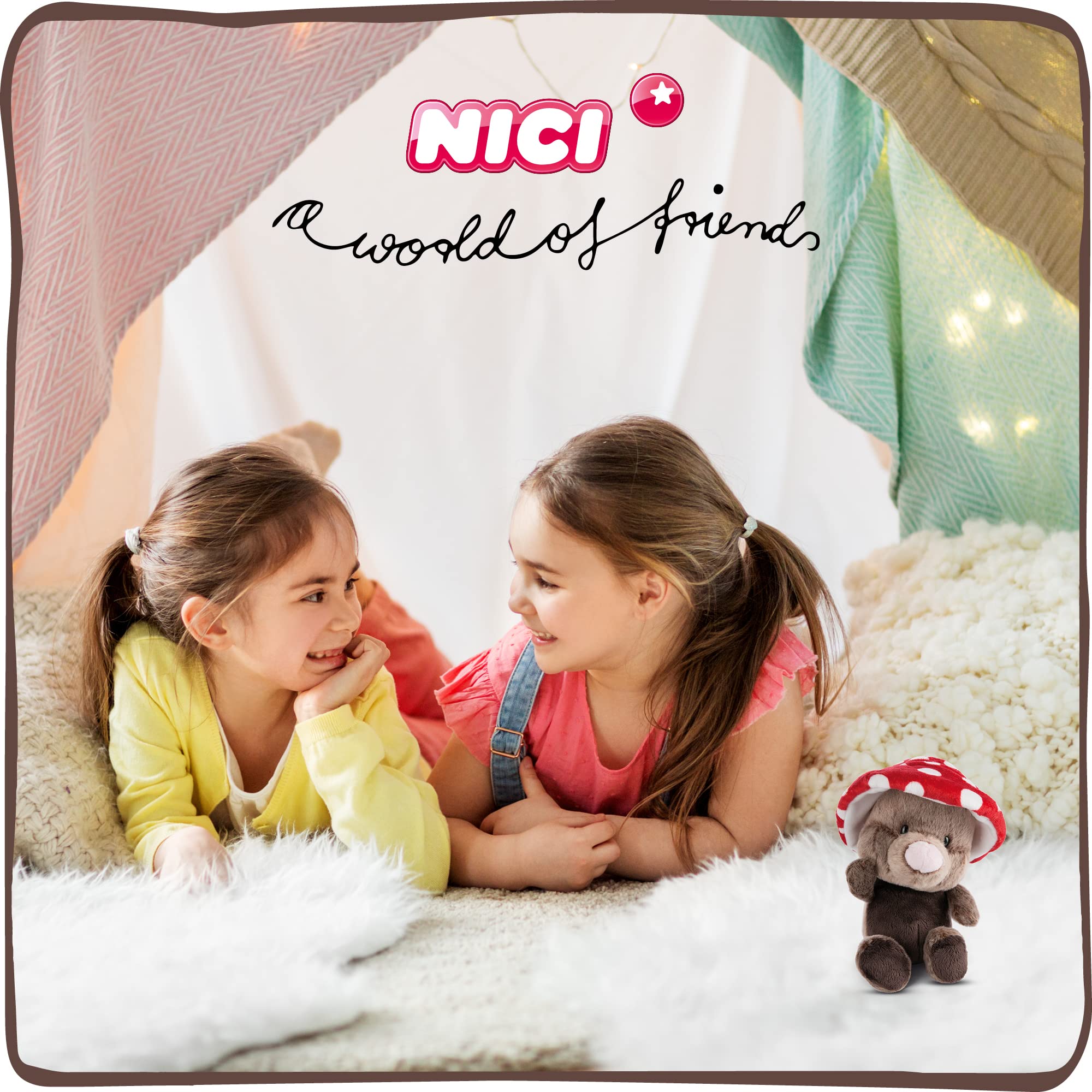 NICI Monimole Soft Toy 18 cm - Cuddly Plush for Kids & Adults 13