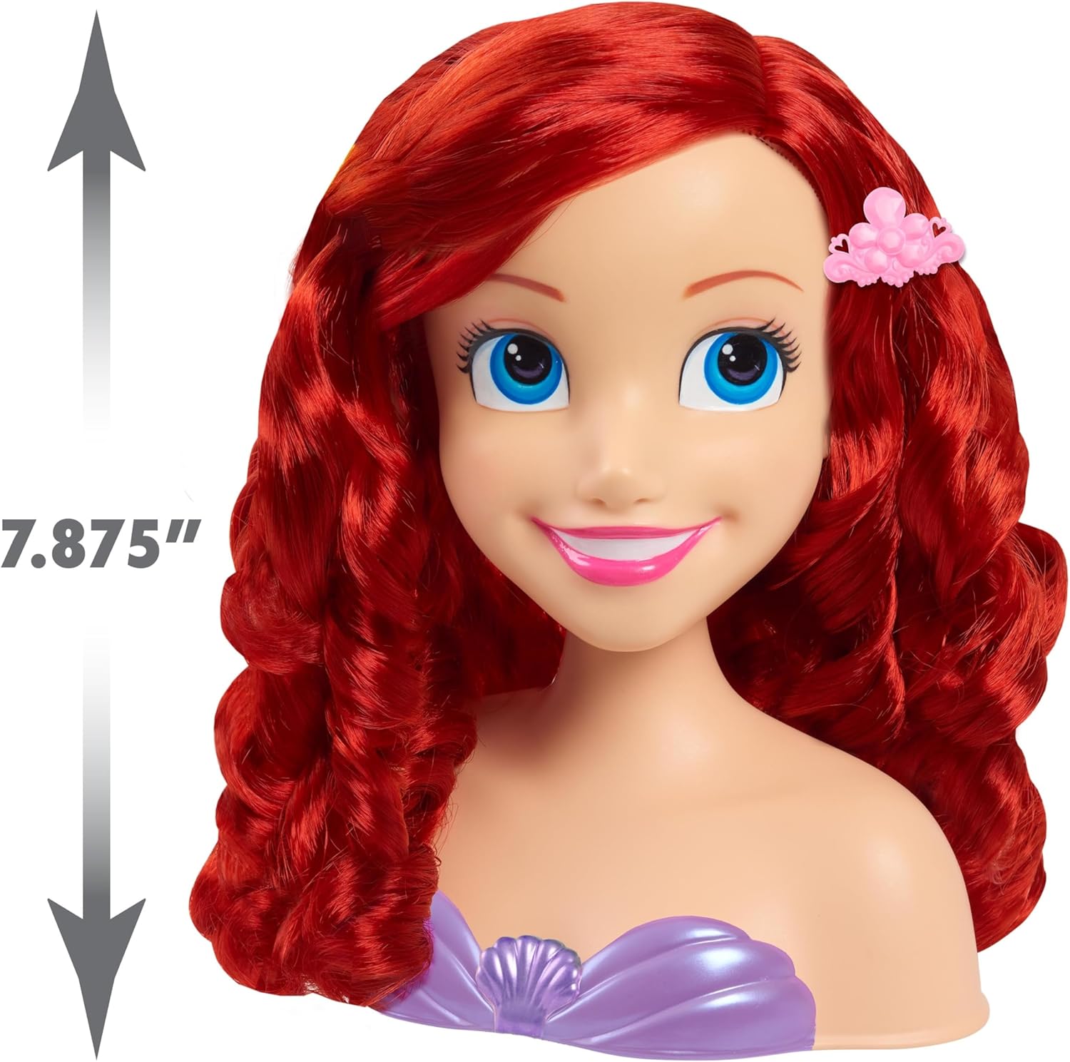 Disney Princess Ariel Hairdressing Head with 7 Accessories 3