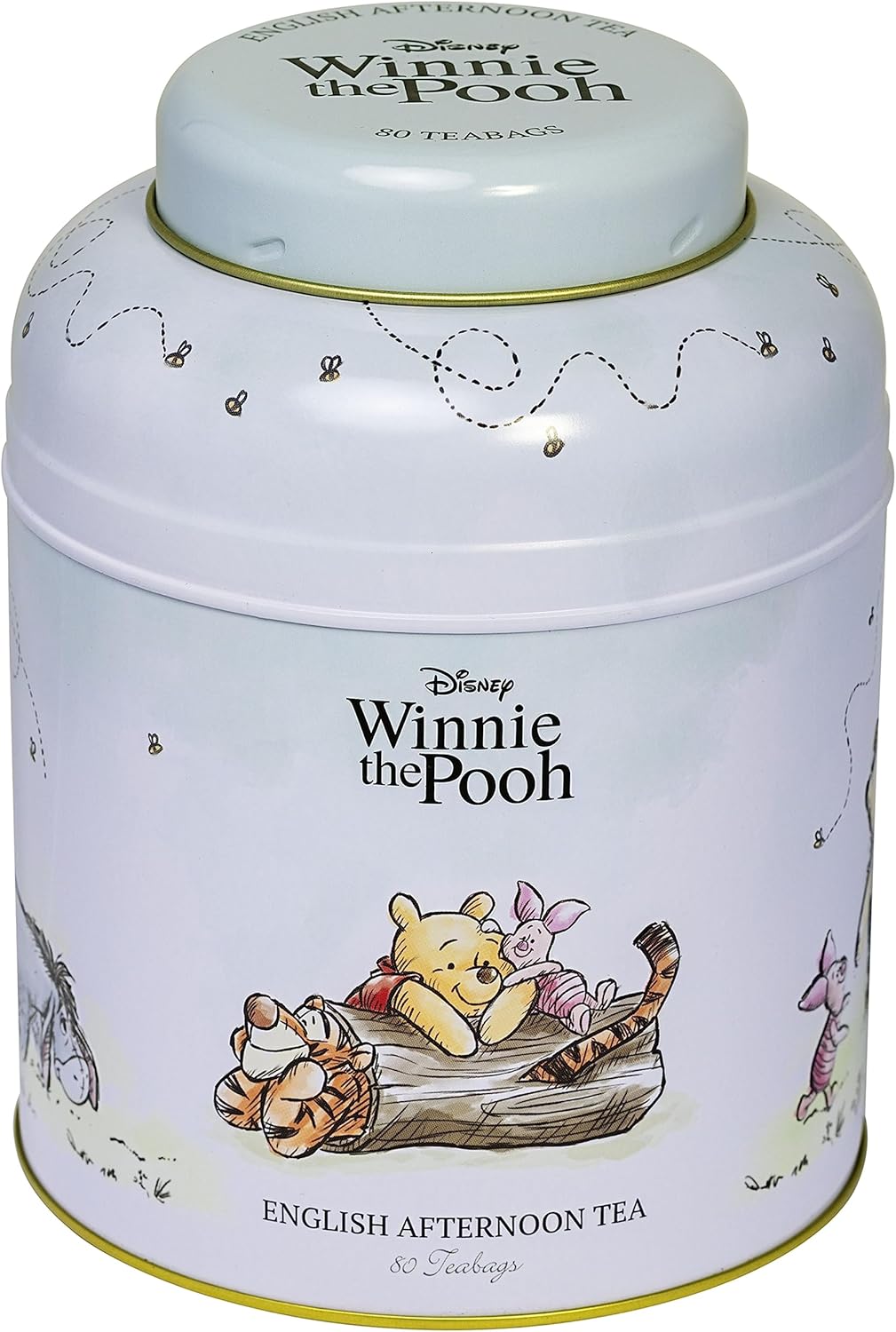 New English Teas Winnie the Pooh & Friends Tea Caddy with 80 English Breakfast Teabags 1