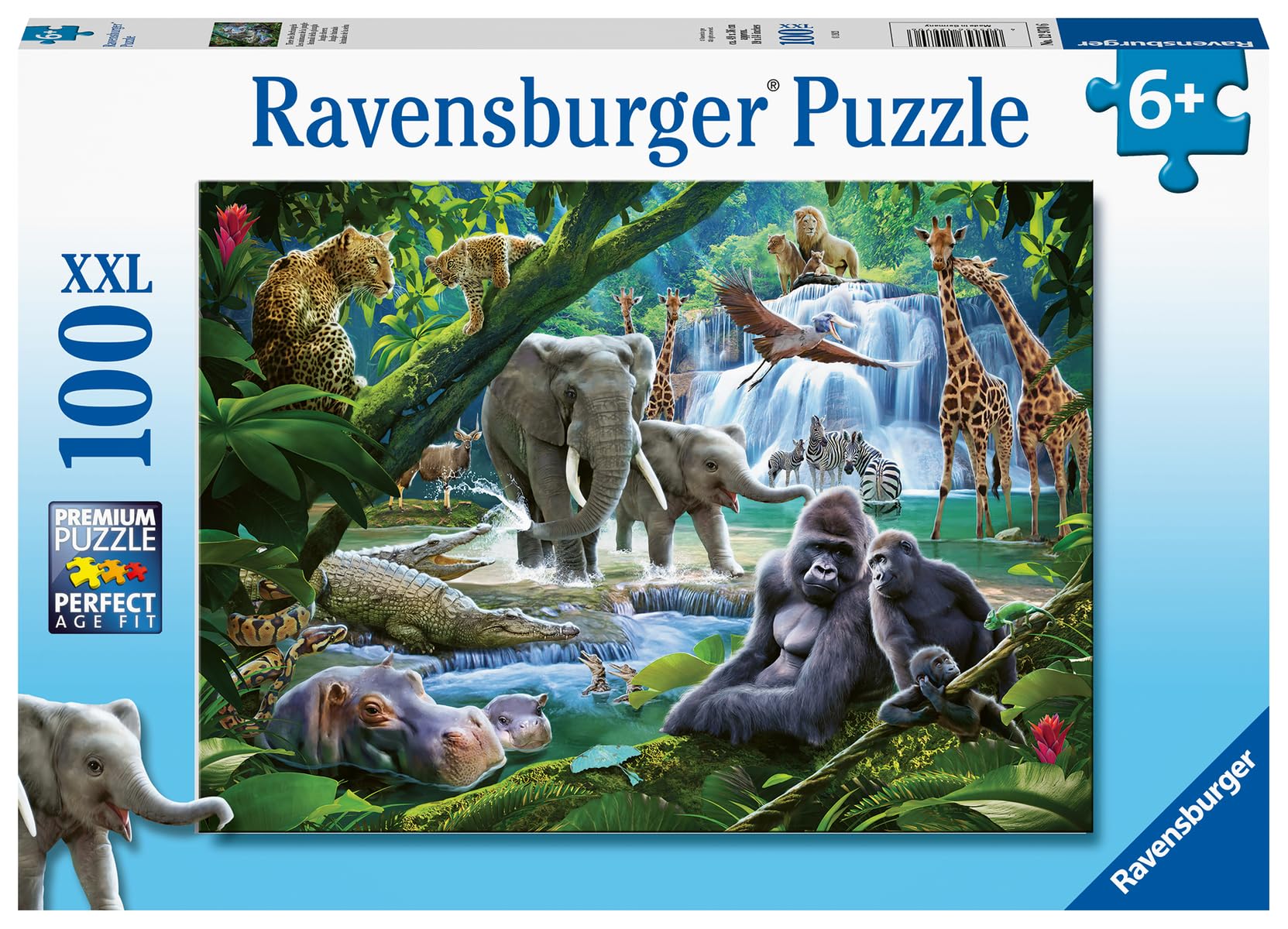 Ravensburger Jungle Families 100 Piece Jigsaw Puzzle for Kids Ages 6+ | Extra Large Pieces