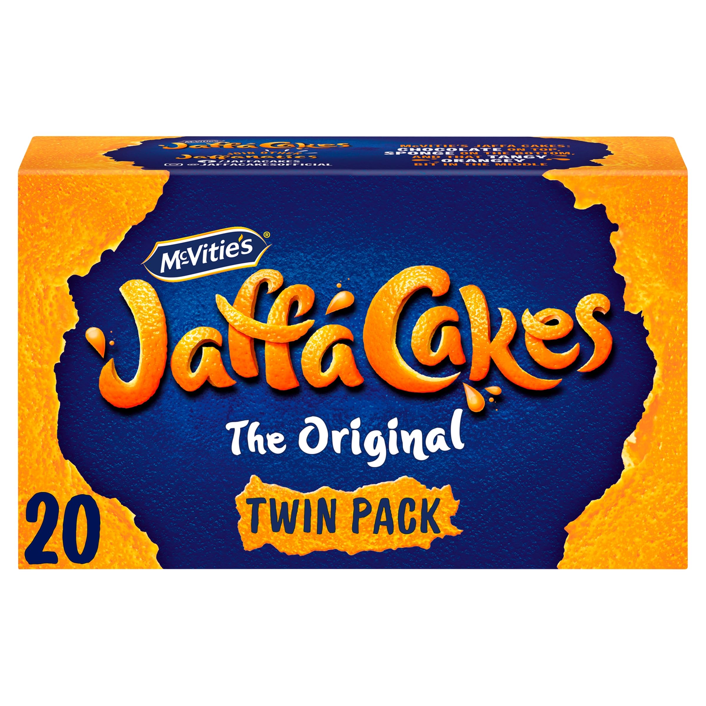 McVitie's Jaffa Cakes Original Chocolate Biscuits Twin Pack 2 x 10 Cakes
