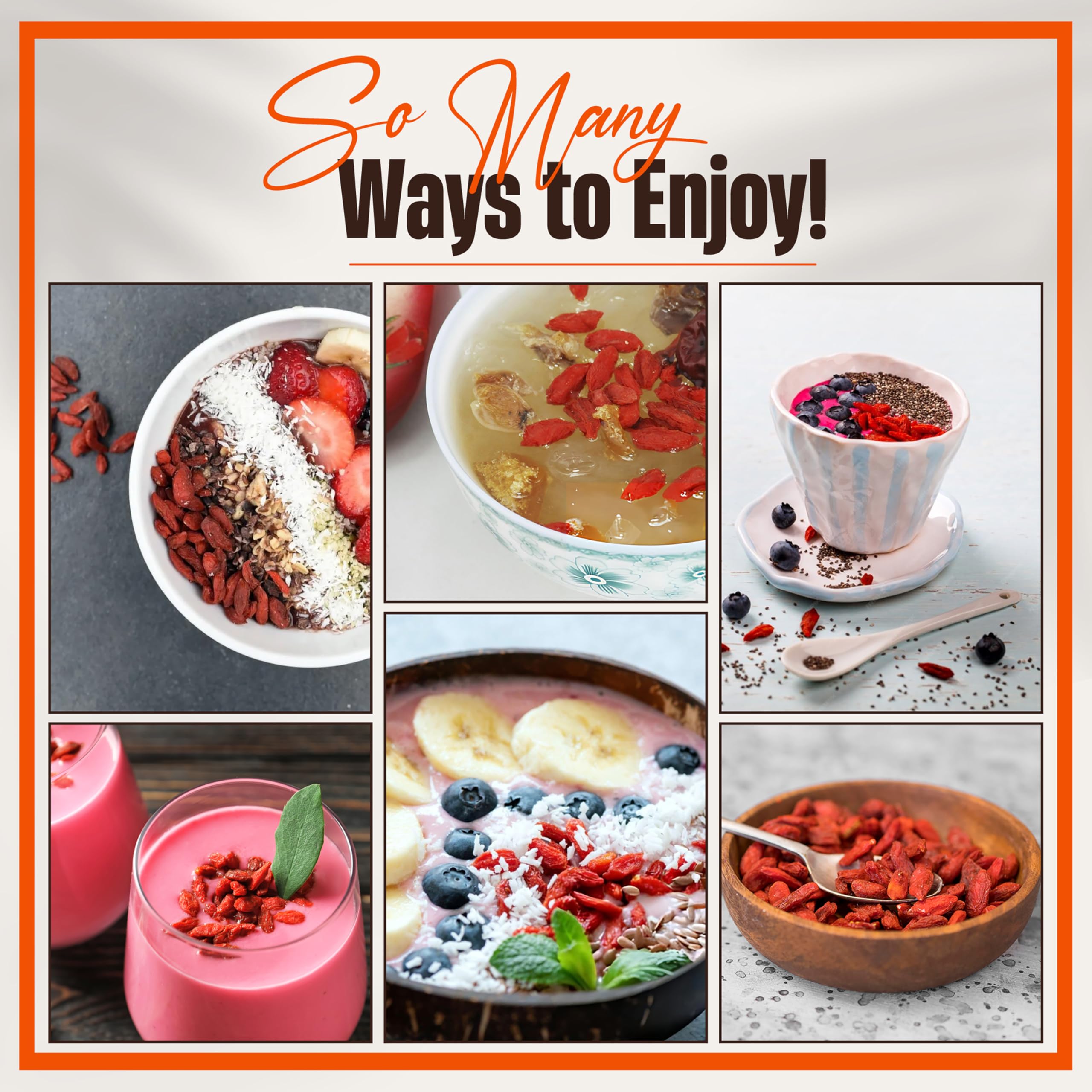 Chandra Whole Foods - Goji Berries 1KG - 100% Pure Dried Superfruit 3