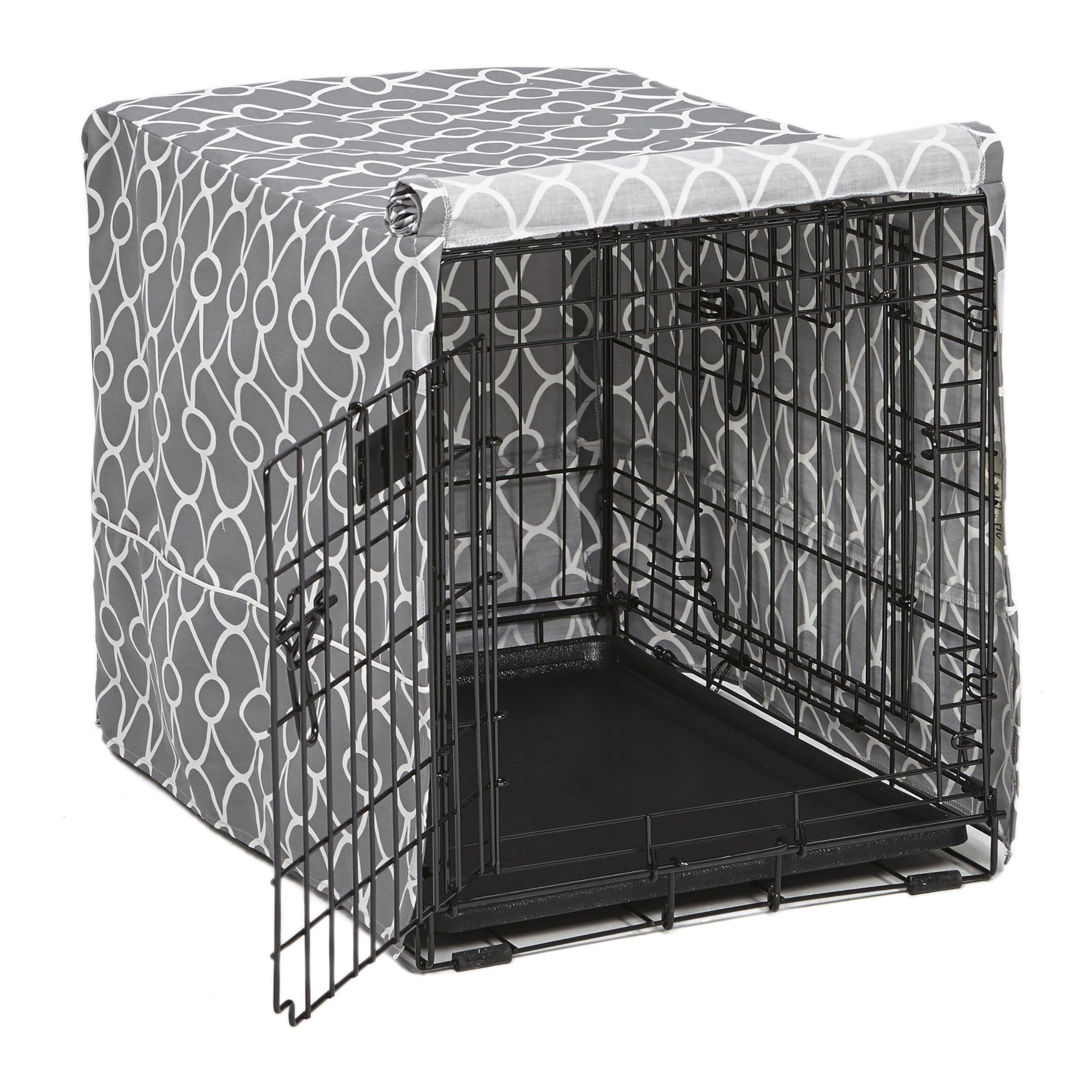 MidWest Homes for Pets Quiet Time Crate Cover - Teflon Protection | Fits 61cm Crates | Gray