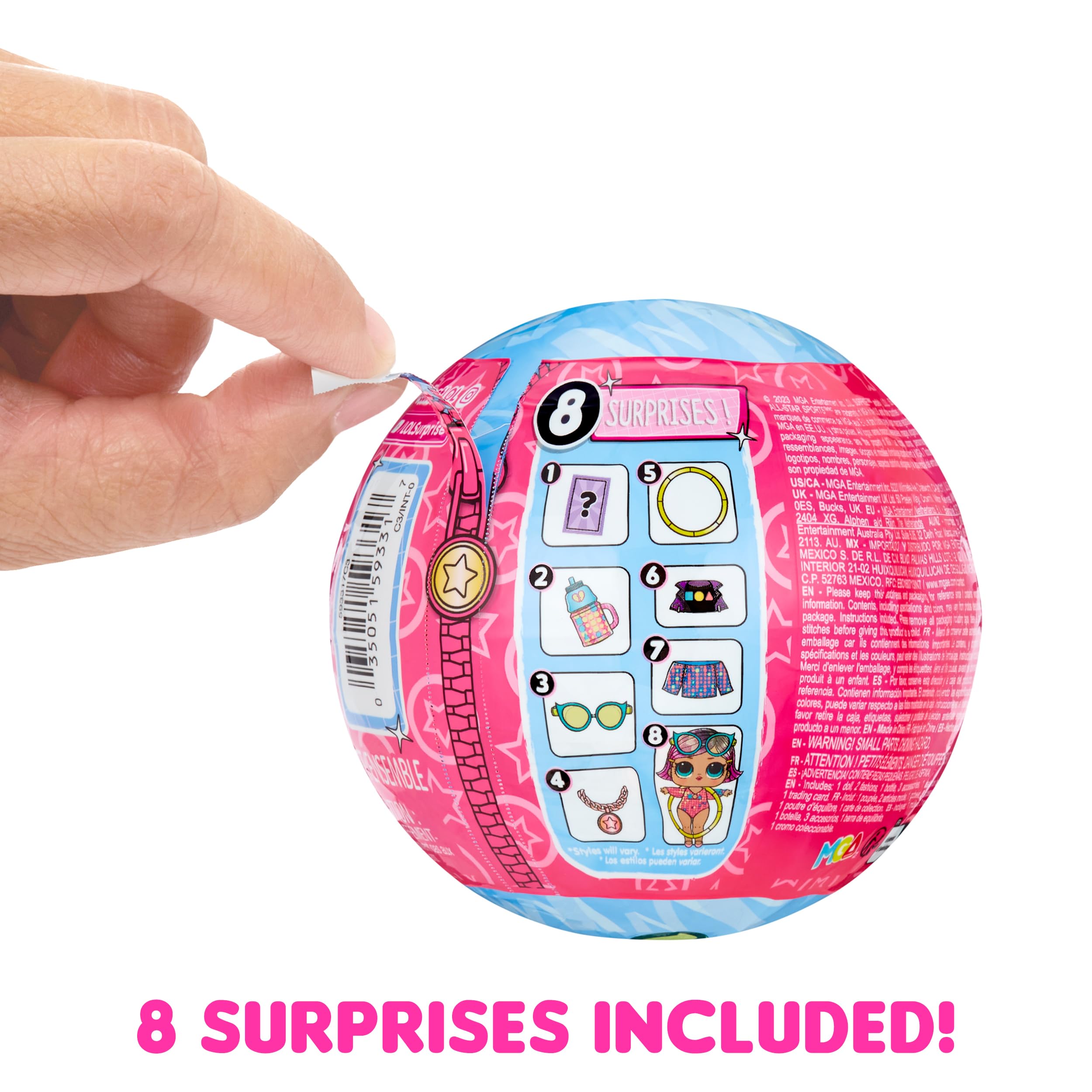 L.O.L. Surprise! All Star Sports - Gymnastics Theme Collectible Doll with Balance Beam Ball & 8 Surprises - Ages 3+ 4