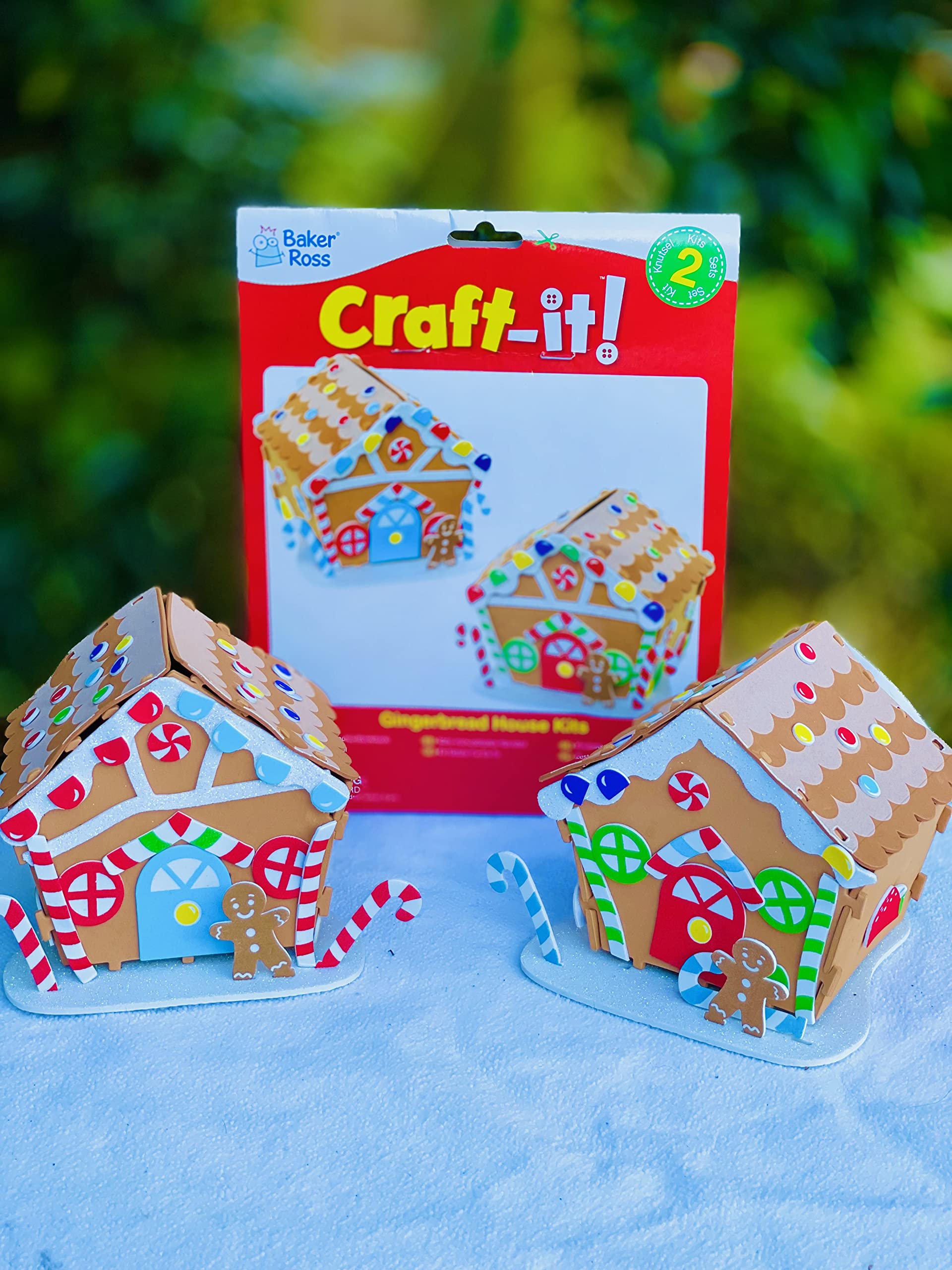 Baker Ross Gingerbread House Craft Kit - Christmas Arts & Crafts for Kids 6