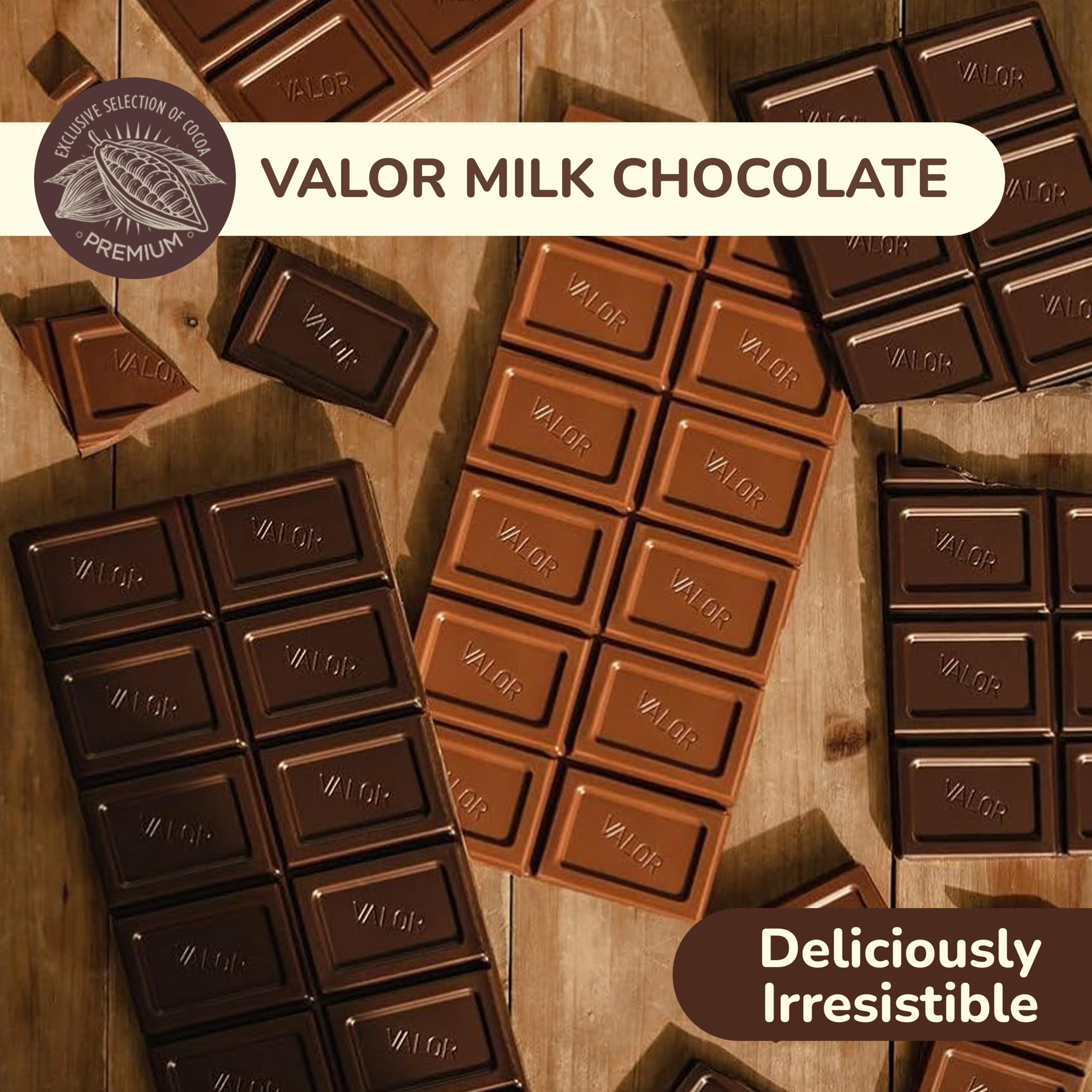 Valor - Sugar Free Milk Chocolate Bar (100g) 4