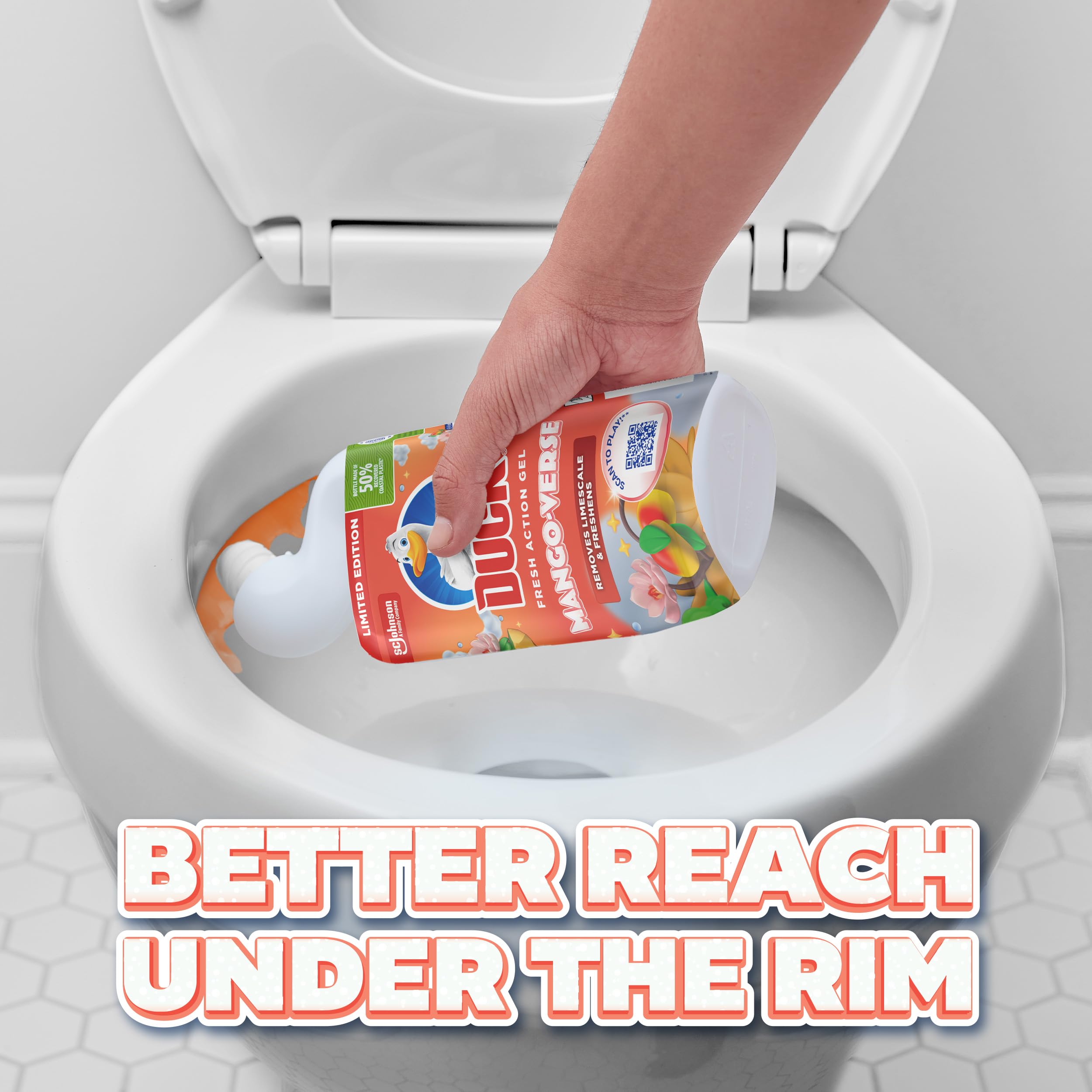 Duck - Deep Action Gel Toilet Cleaner Liquid with Mango Verse Fragrance 3