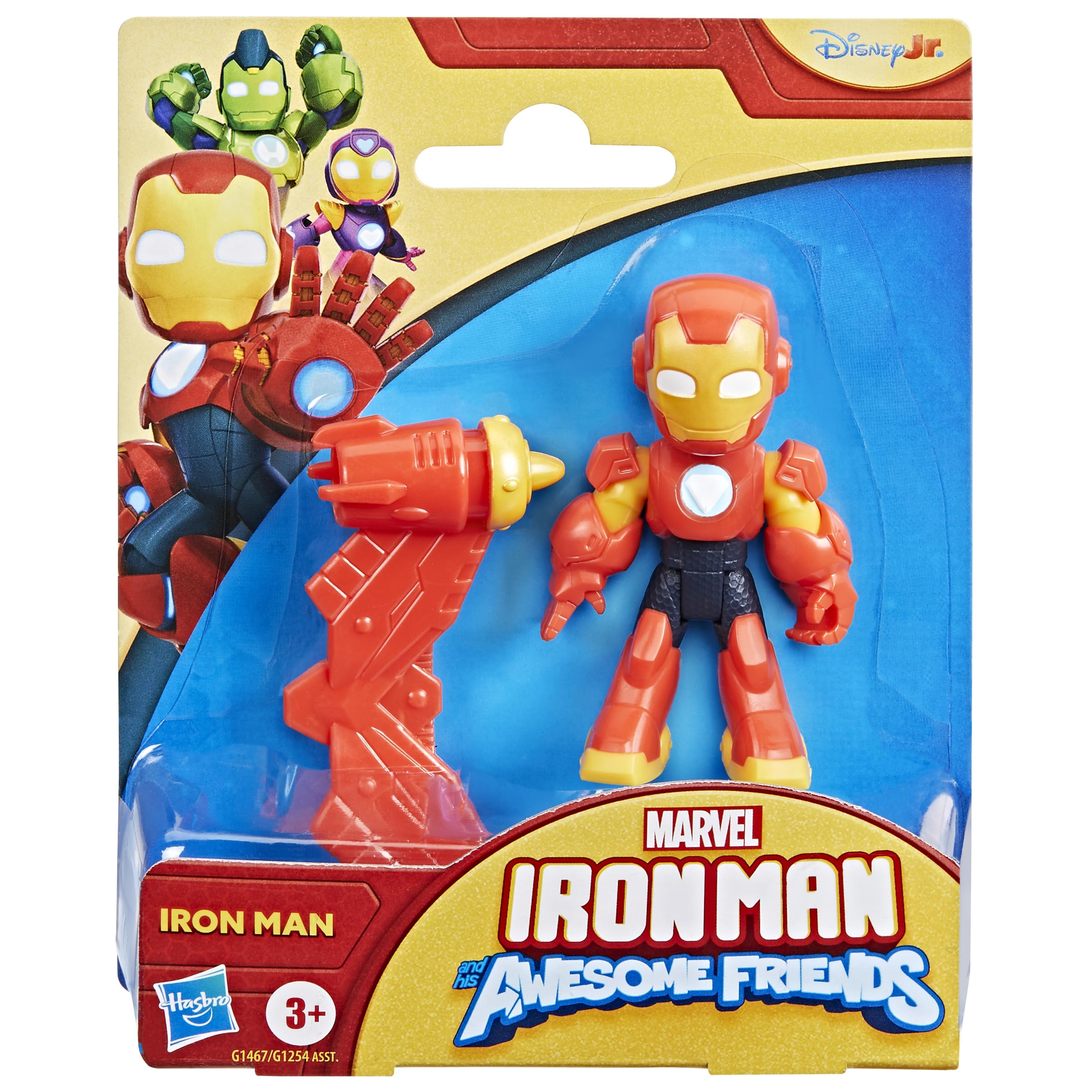 Iron Man and His Awesome Friends Marvel Iron Man Action Figure Toy - 3 Inch Poseable Figure with Jetpack, Ages 3+ 7