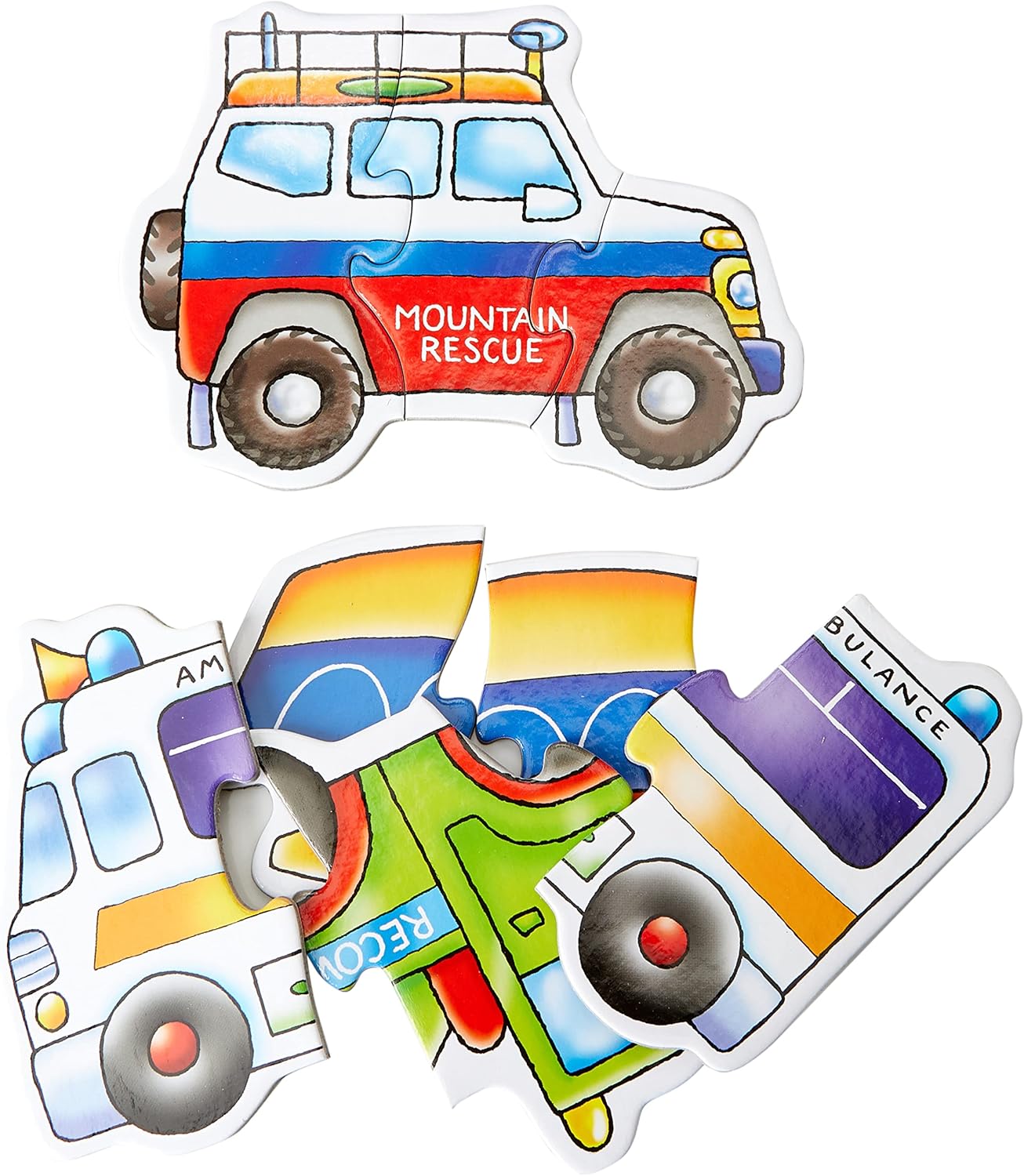 Orchard Toys Rescue Squad Jigsaw Puzzle - 6 Vehicle Puzzles with Character Pieces 3