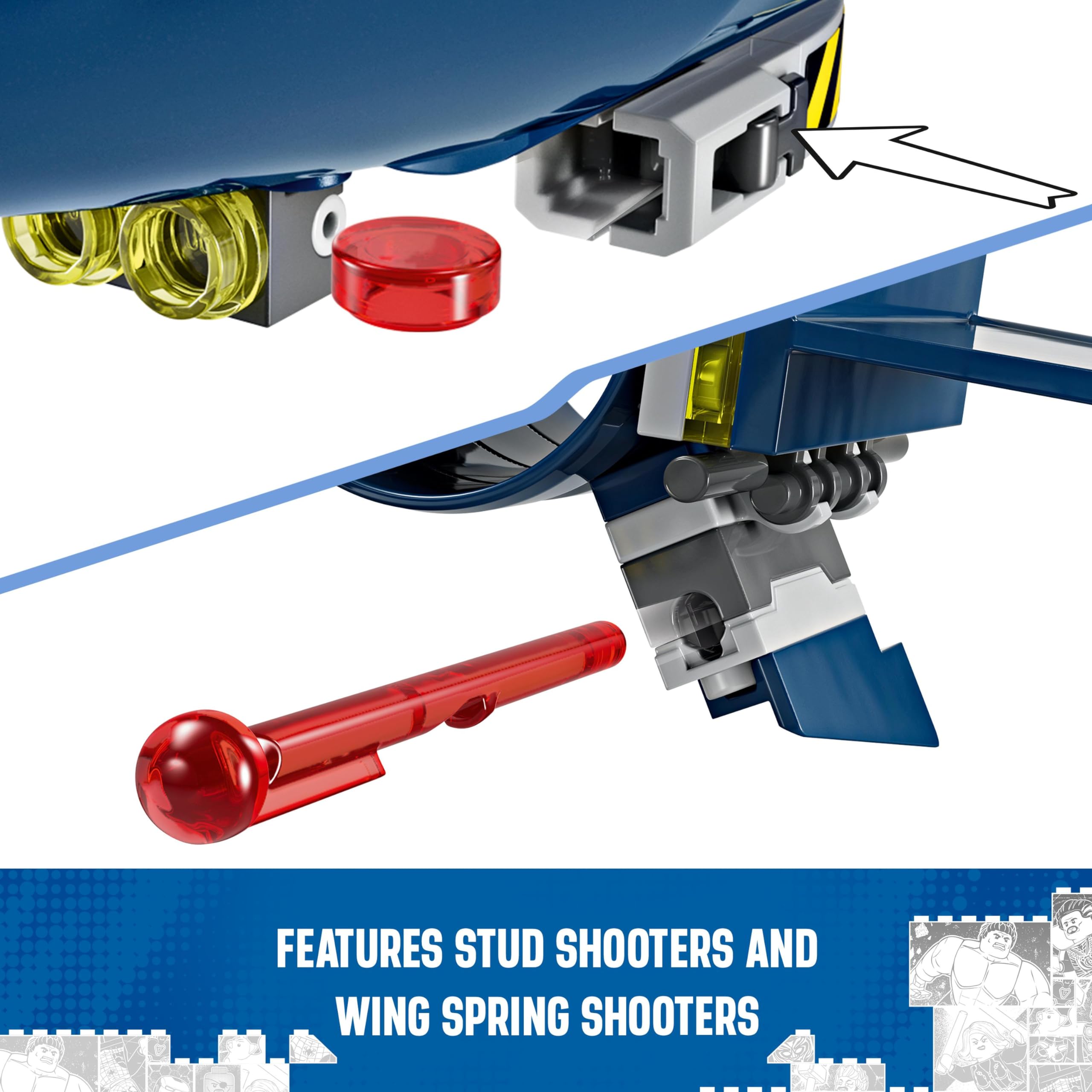 LEGO Marvel X-Men X-Jet Buildable Toy Plane - 359-Piece Set with 4 Minifigures for Kids 8+ 11