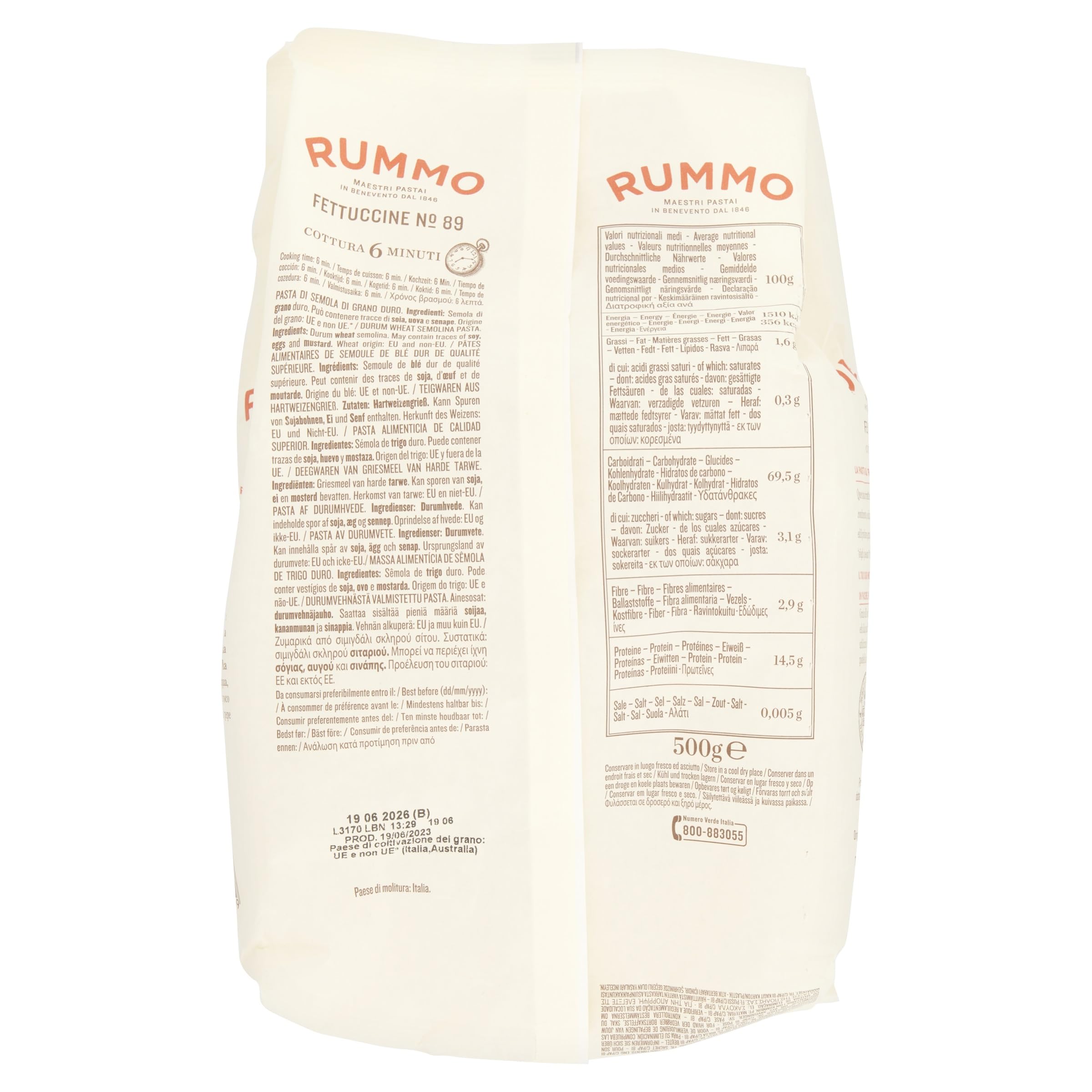 Rummo Fettuccine No. 89 - 500g Classic Ribbon-Cut Pasta from Italy 6