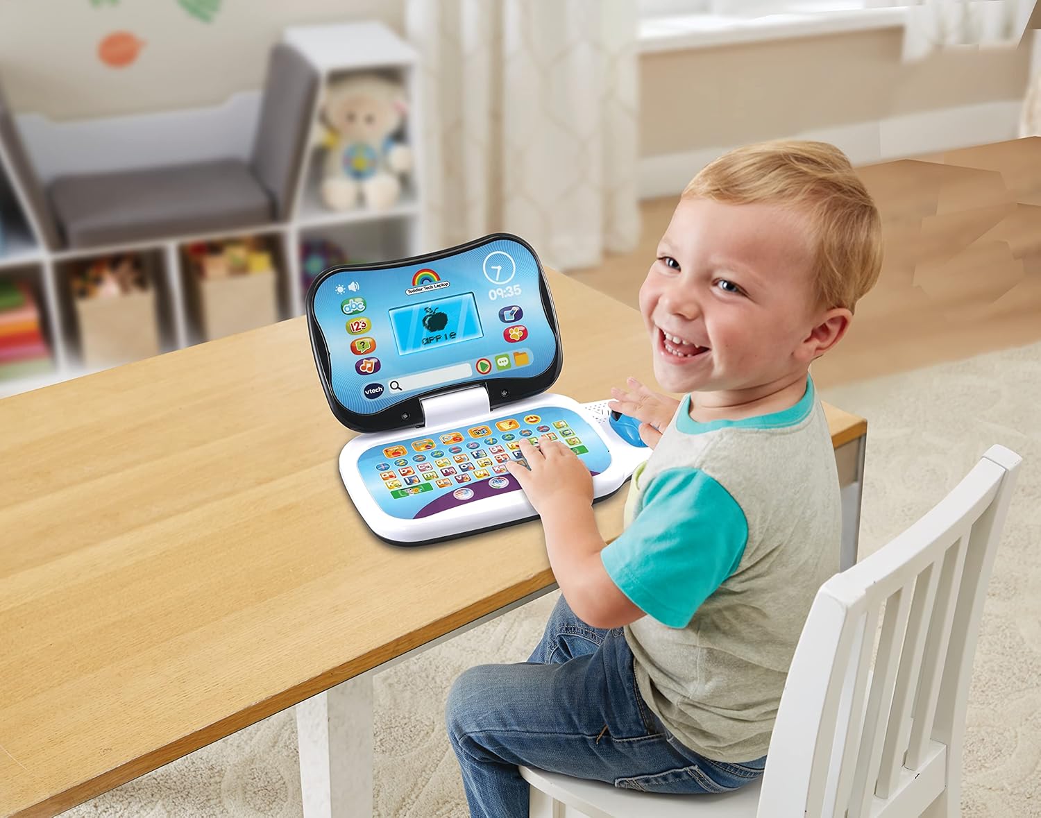 VTech Toddler Tech Laptop - Interactive Educational Computer Toy with 20 Learning Games for Ages 2-5 4