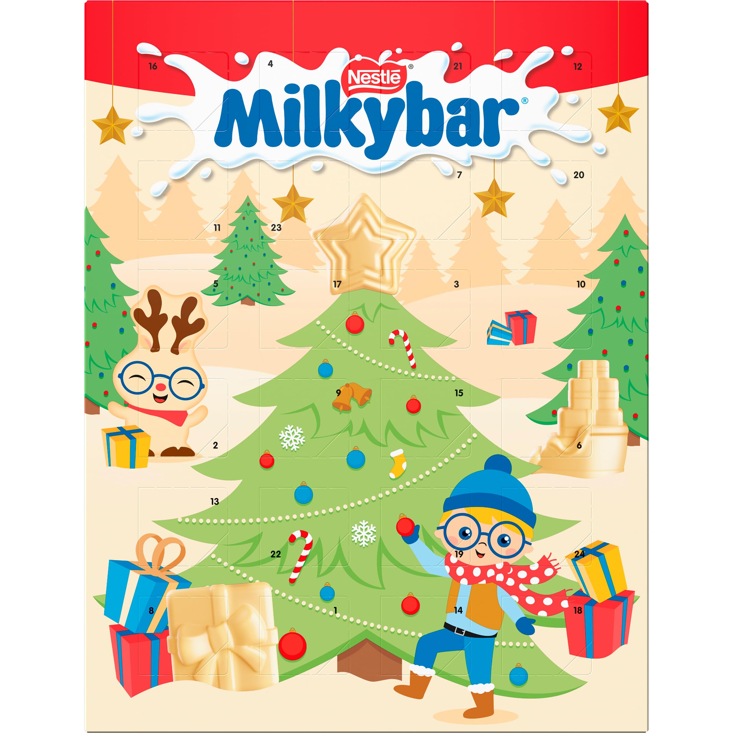 Nestle Milkybar Advent Calendar - 24 Doors with Creamy White Chocolate Treats