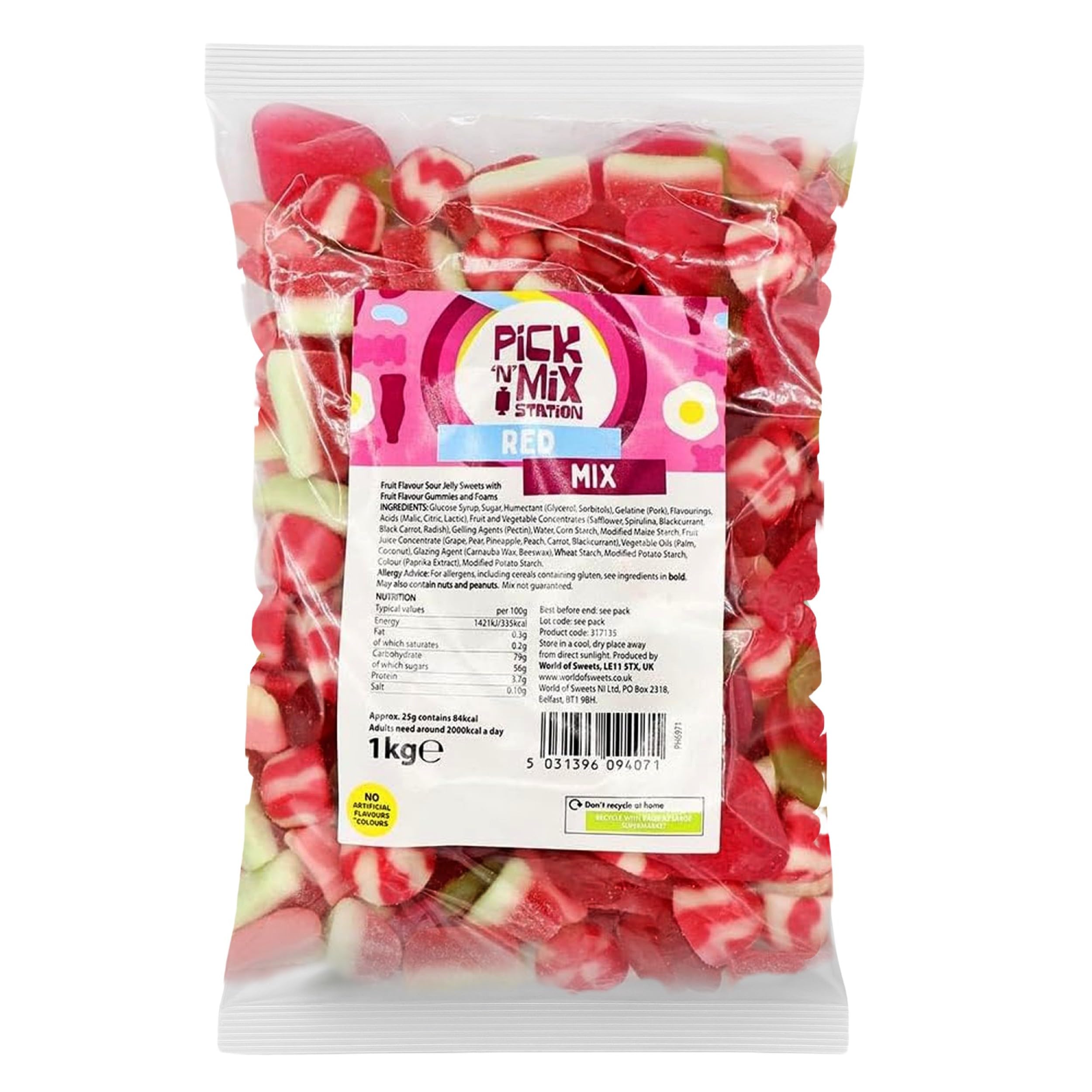 Bonds of London Pick 'n' Mix Station Red Mix Kaubonbons, 1 kg