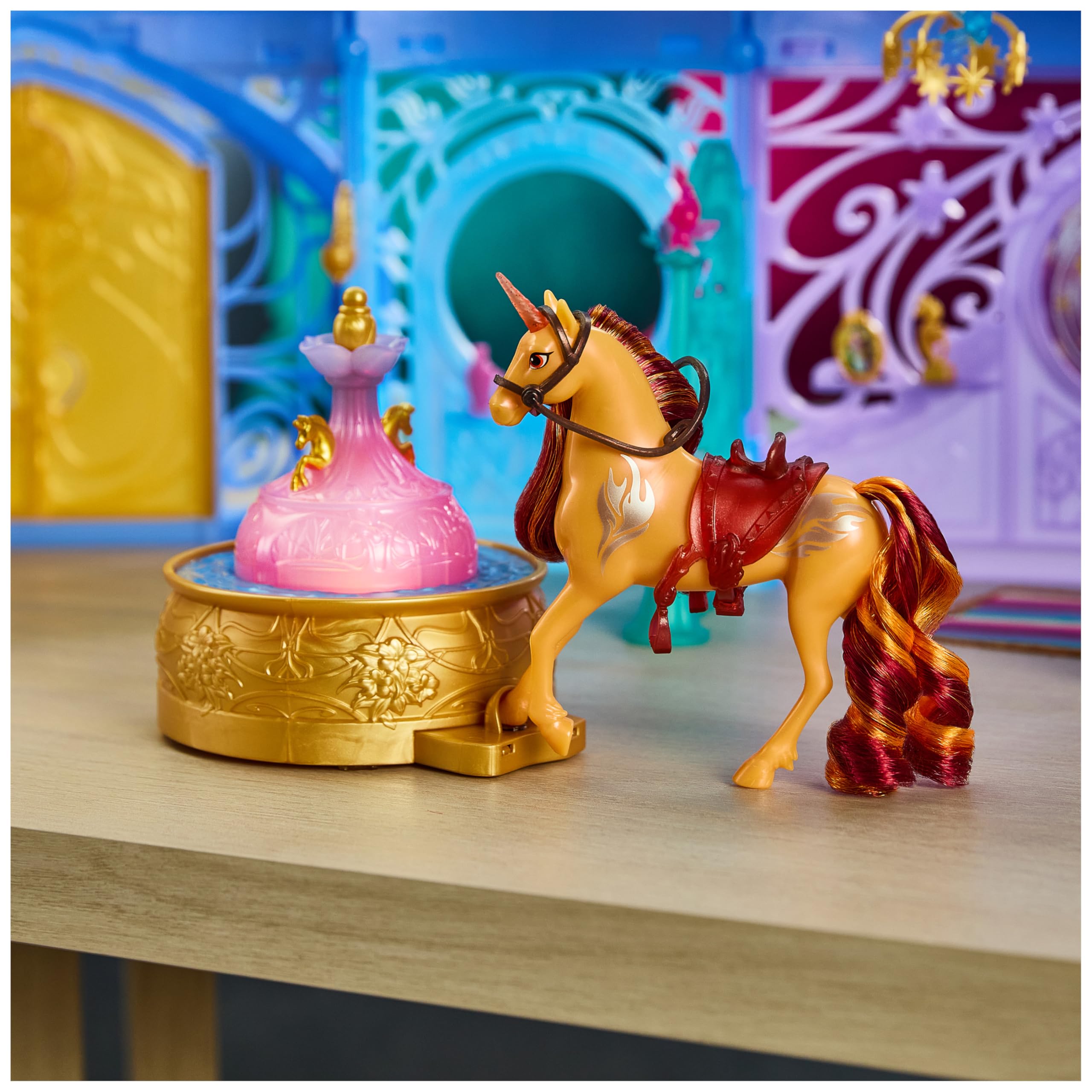 Unicorn Academy Starglow Fountain & Stable Playset with Wildstar - Light-Up Features & 24 Accessories 4