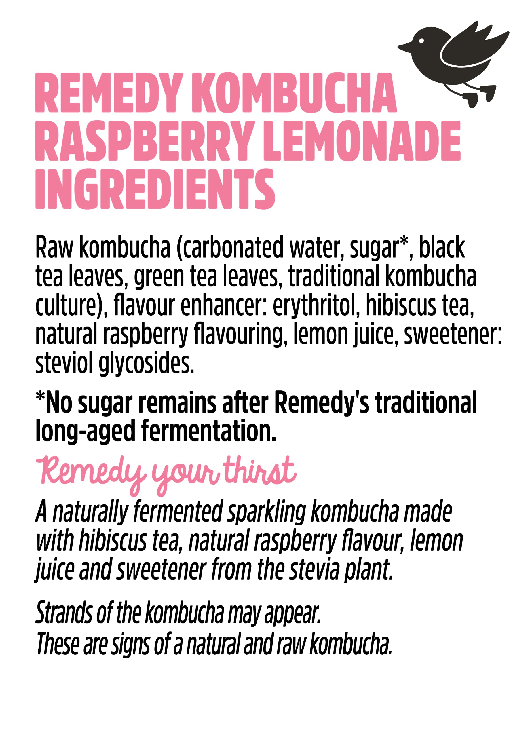 Remedy Kombucha Tea - Raspberry Lemonade - Sparkling Live Cultured, Natural 5