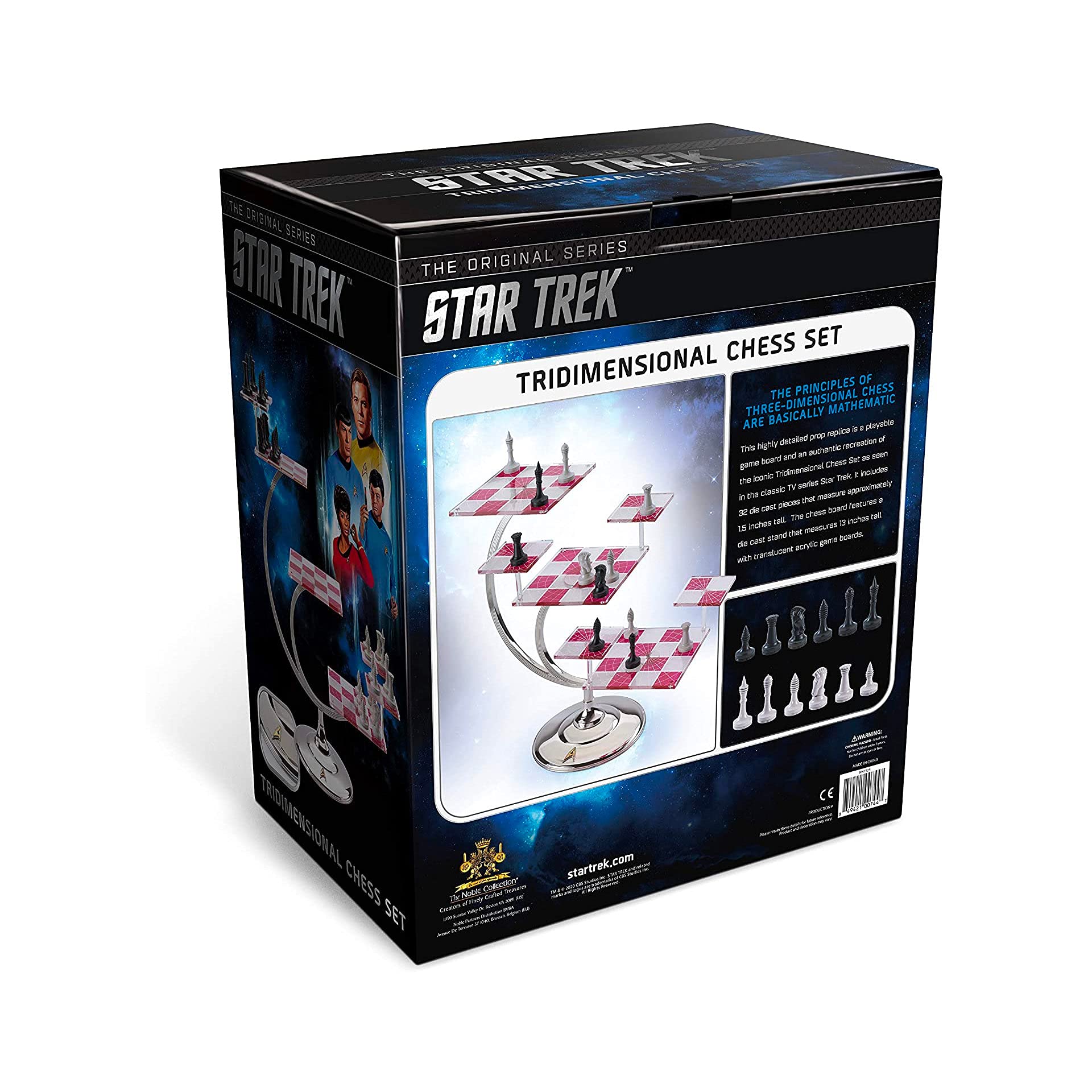 The Noble Collection Star Trek Tri-Dimensional Chess Set Replica with Acrylic Boards & Rule Book 10