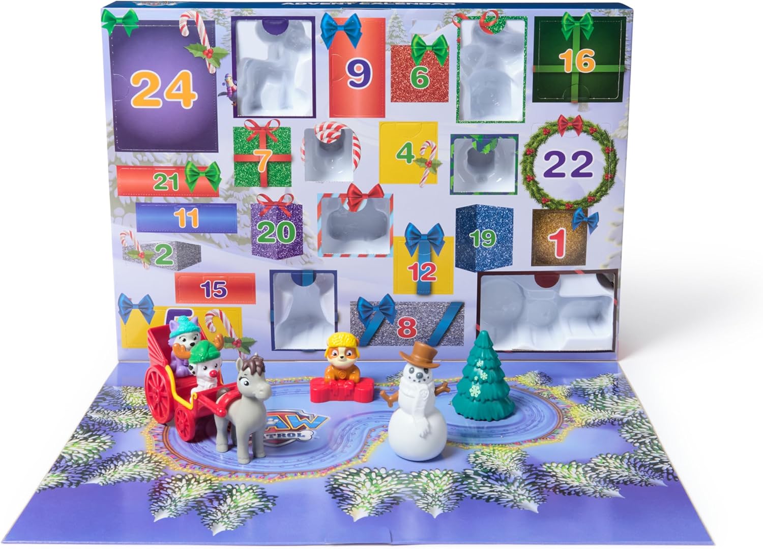 Paw Patrol 2024 Advent Calendar - 24 Surprise Toys with Figures & Accessories