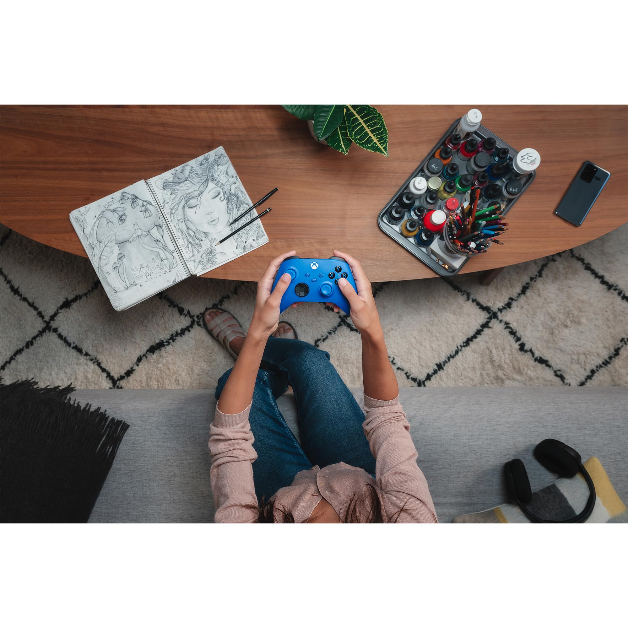 Xbox Wireless Controller – Shock Blue für Xbox Series X|S, Xbox One, Windows und Android 8