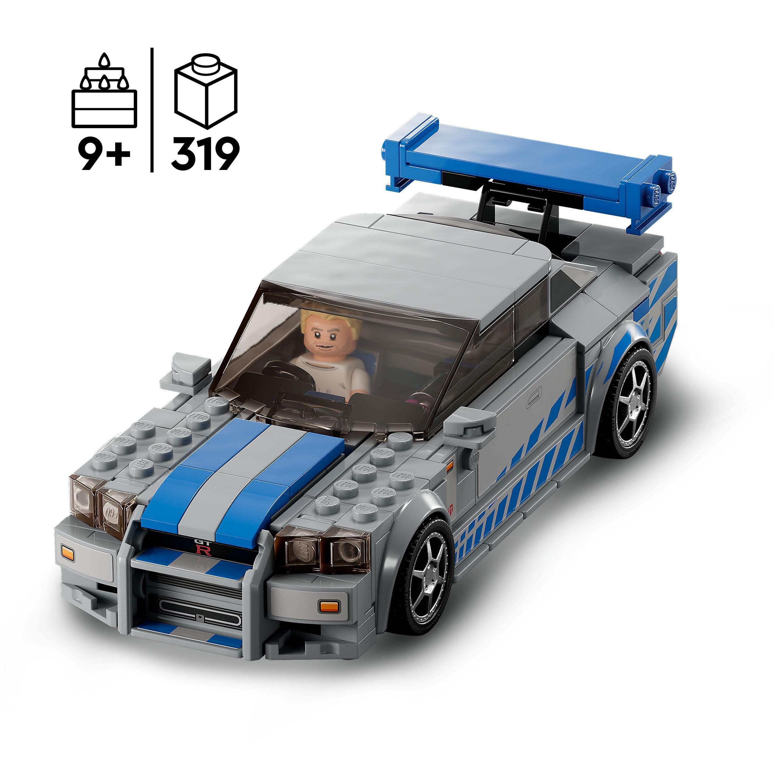 LEGO Speed Champions Nissan Skyline GT-R (R34) Race Car - 319-Piece Building Set for Ages 9+ 14