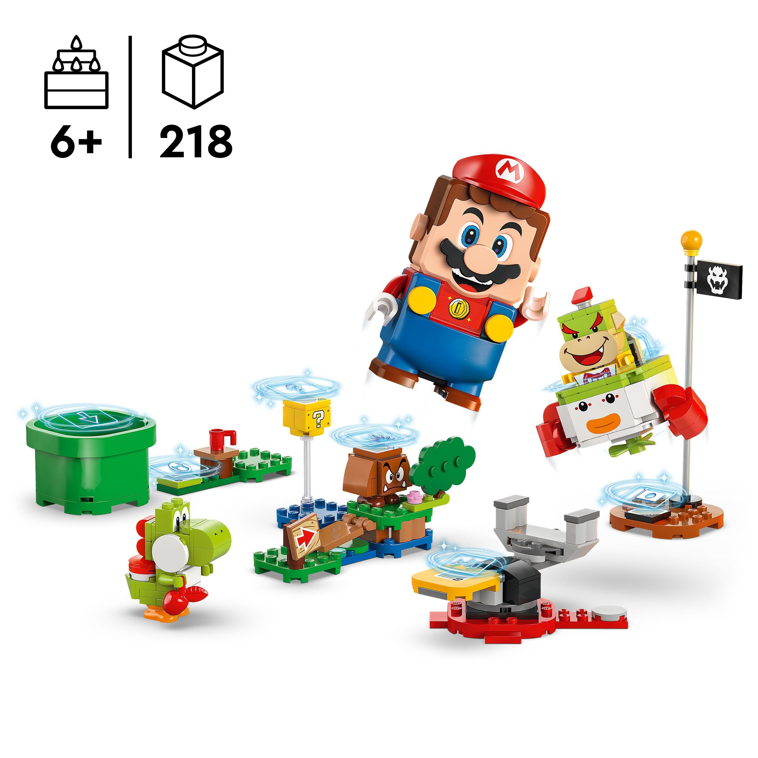 LEGO Super Mario Adventures with Interactive Mario - Bowser Jr.'s Clown Car Playset for Kids 6+ 5