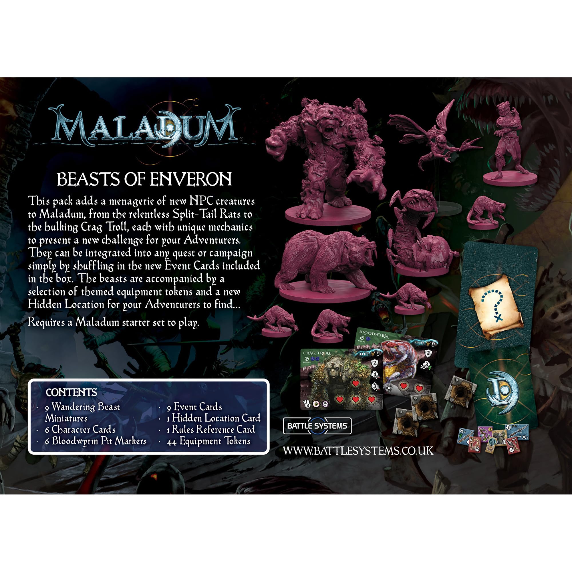 Battle Systems Maladum Beasts of Enveron Erweiterung - Wandering Monster Ergänzung 5