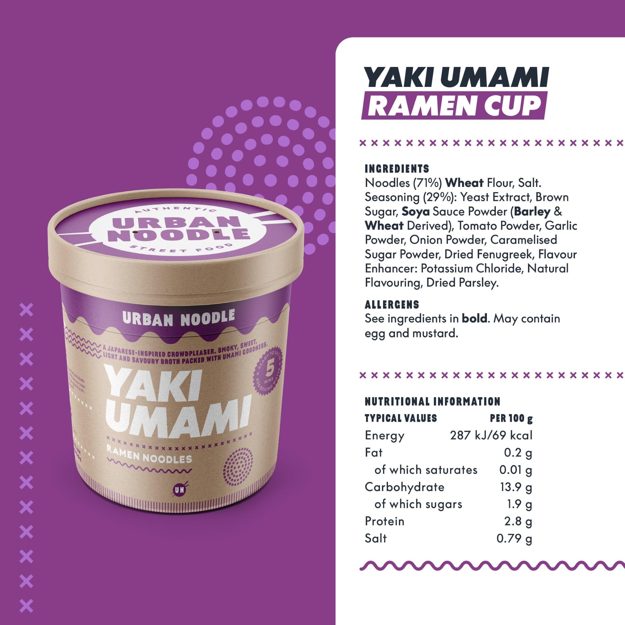 Urban Noodle - Tom Yum, Spicy Pho & Yaki Umami Ramen Noodles Variety Pack, Vegan Friendly 8