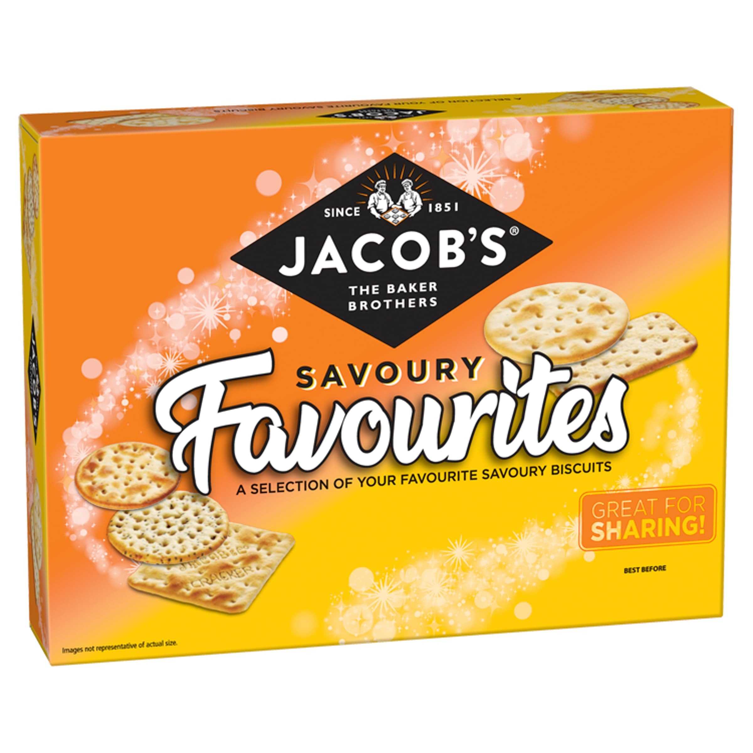 Jacob's Savoury Favourites Selection Box - Assorted Savoury Crackers for Cheese, 200g 3
