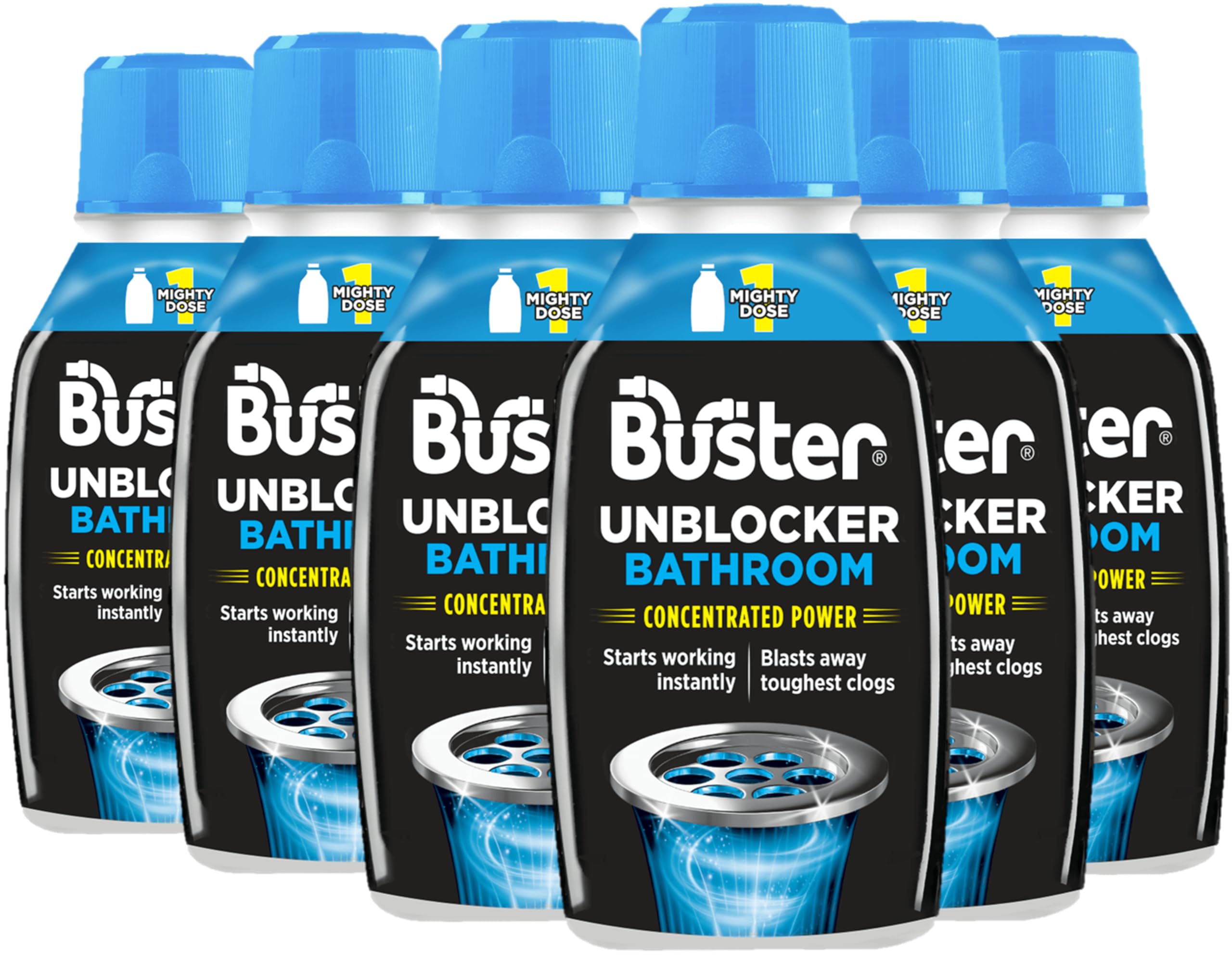 Buster Badezimmer-Abflussreiniger – Abflussreiniger für Duschen, Badewannen und Waschbecken (6er-Packung mit 300 ml) 10