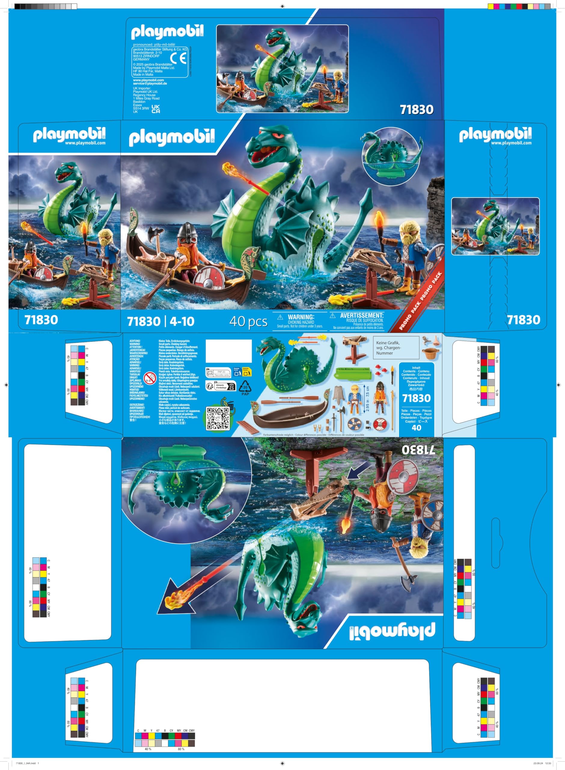 Playmobil Viking with Sea Monster Playset - Action-Packed Adventure for Ages 4+