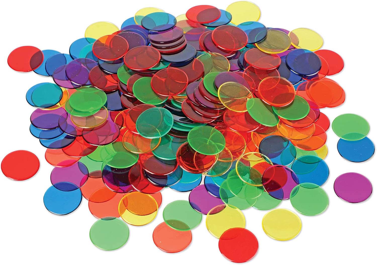 Learning Resources Transparent Count游戏副本 (6 Colors) - 250pcs Educational Math Counters 5
